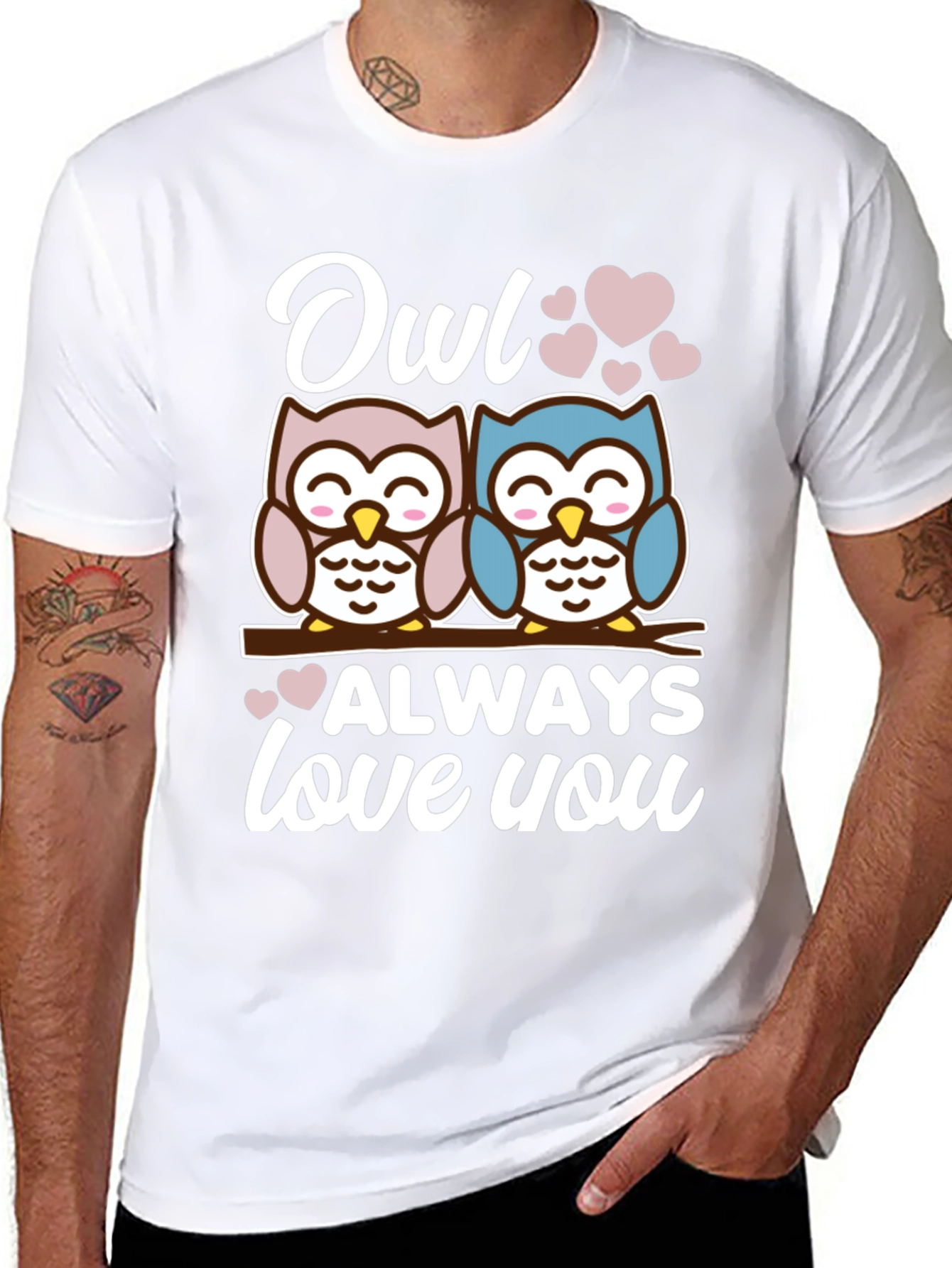 Camiseta Negra Owl Always Love You