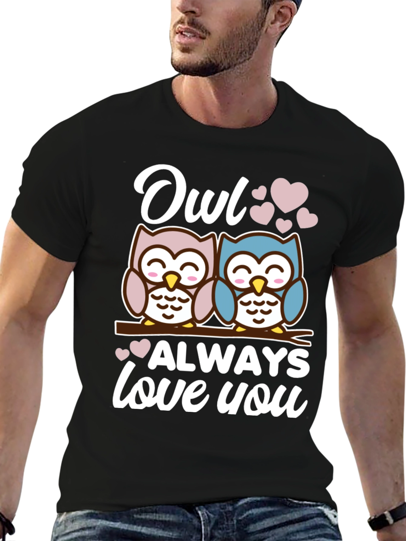 Camiseta Negra Owl Always Love You