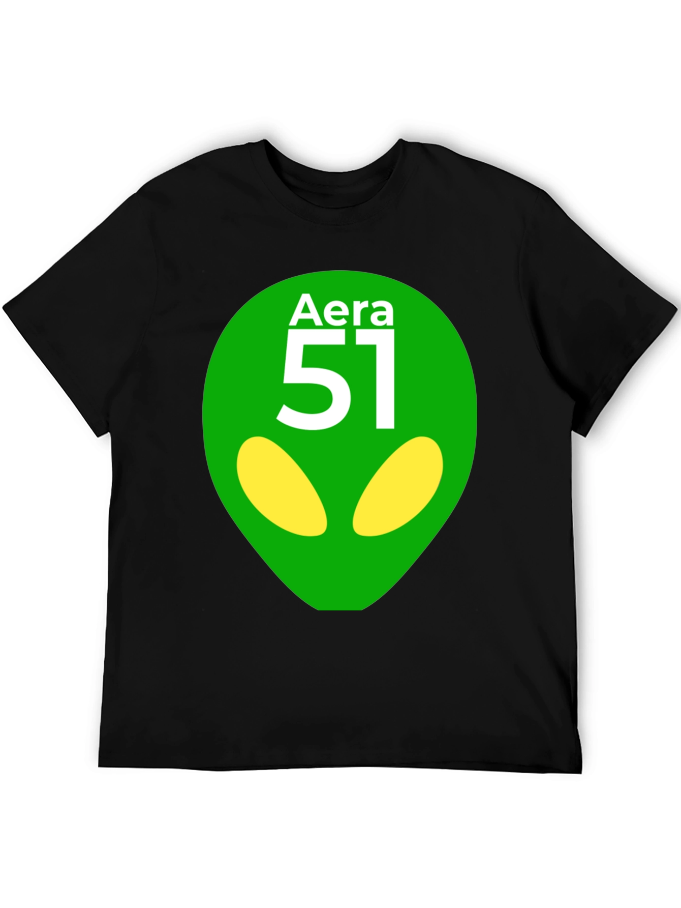 Camiseta Negra Área 51 Diseño Extraterrestre