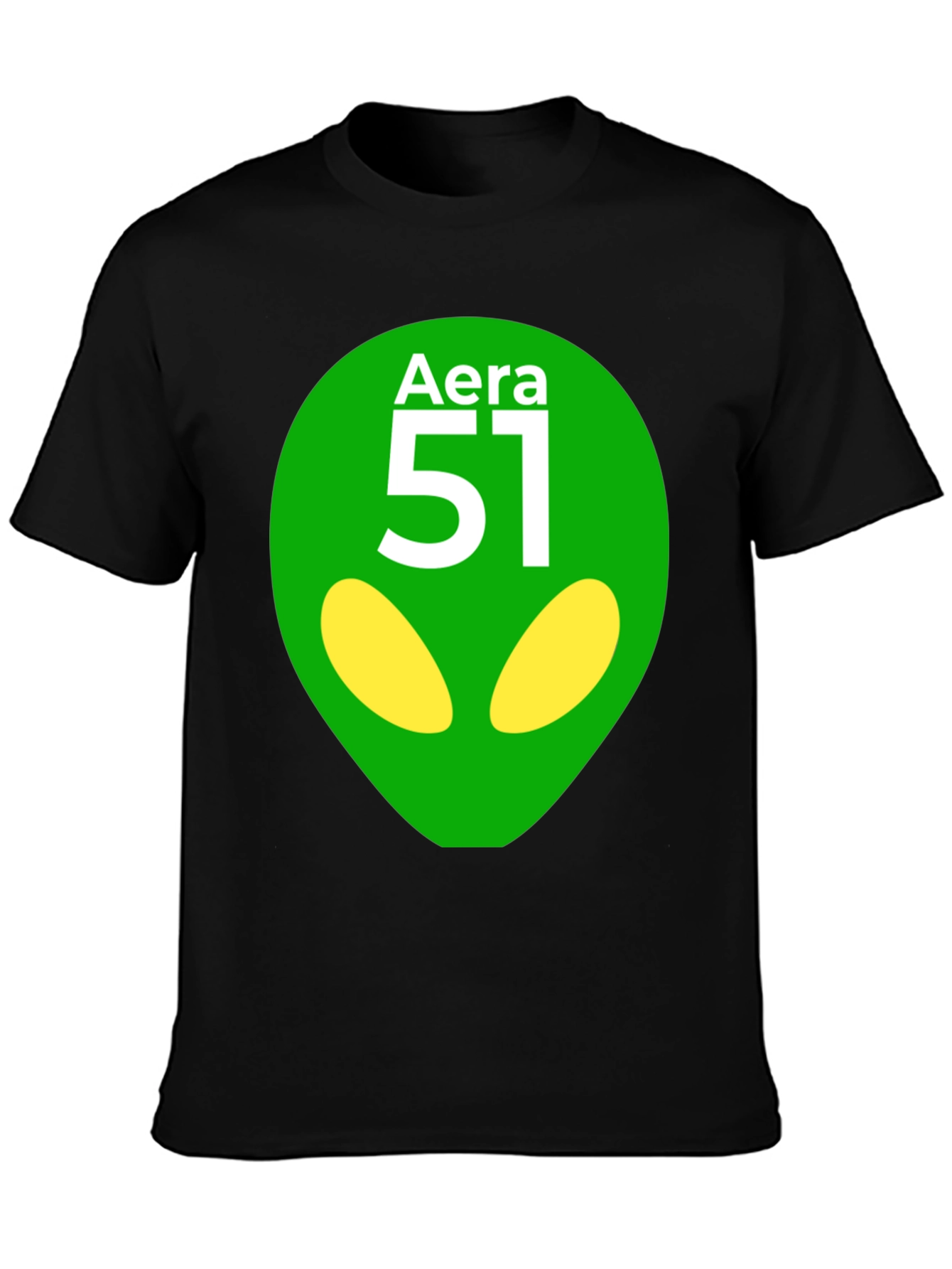 Camiseta Negra Área 51 Diseño Extraterrestre