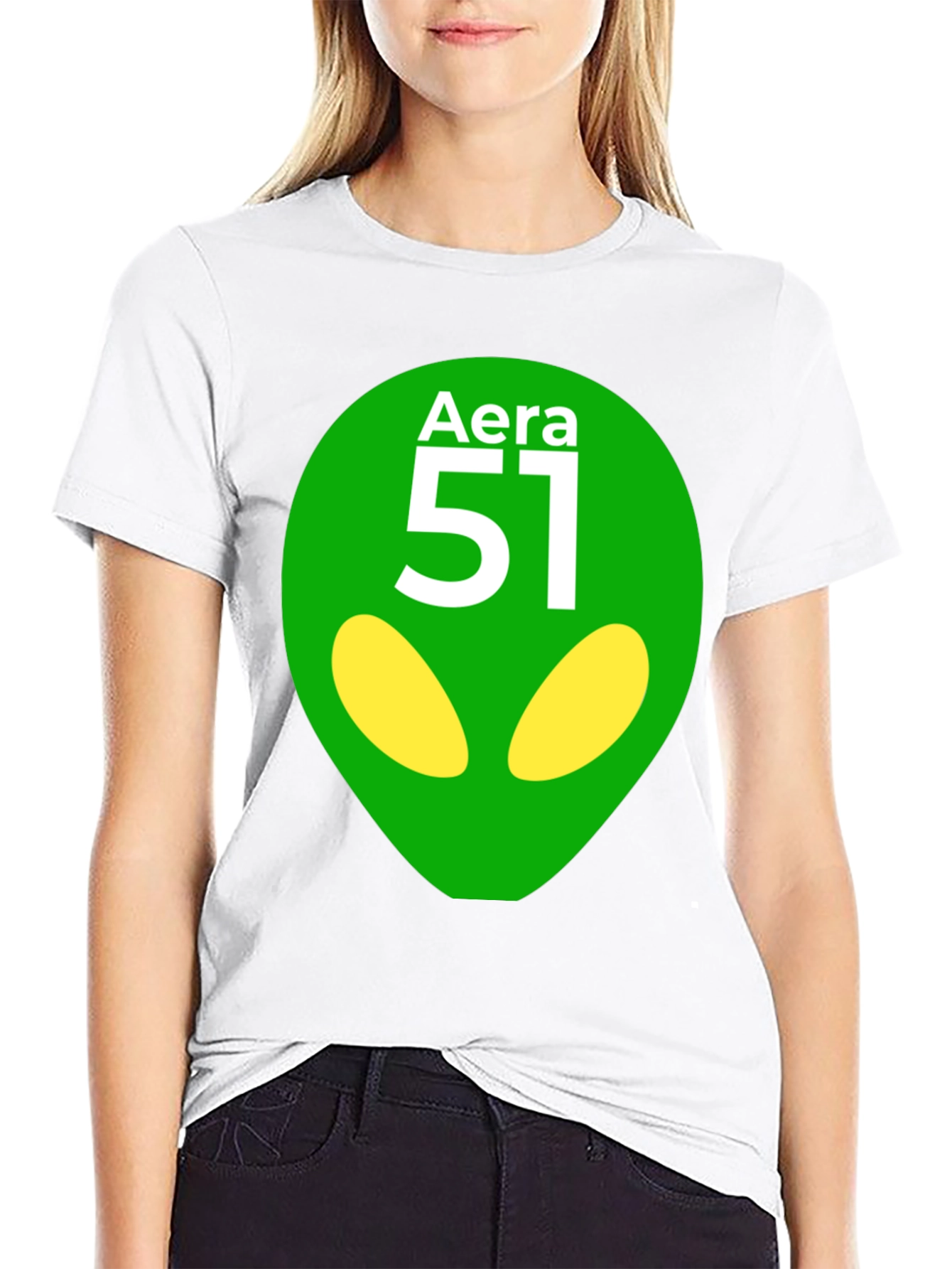 Camiseta Negra Área 51 Diseño Extraterrestre