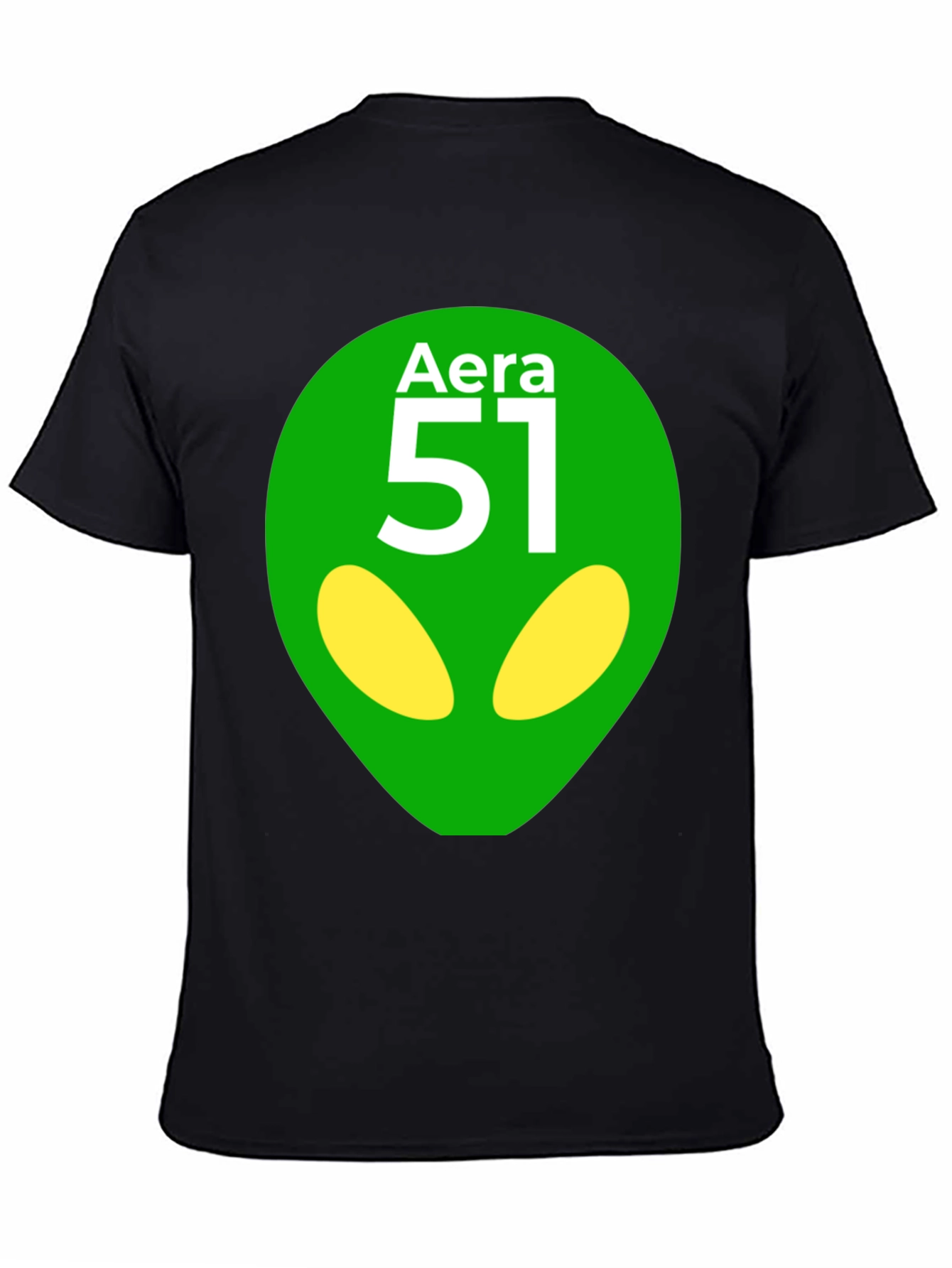 Camiseta Negra Área 51 Diseño Extraterrestre
