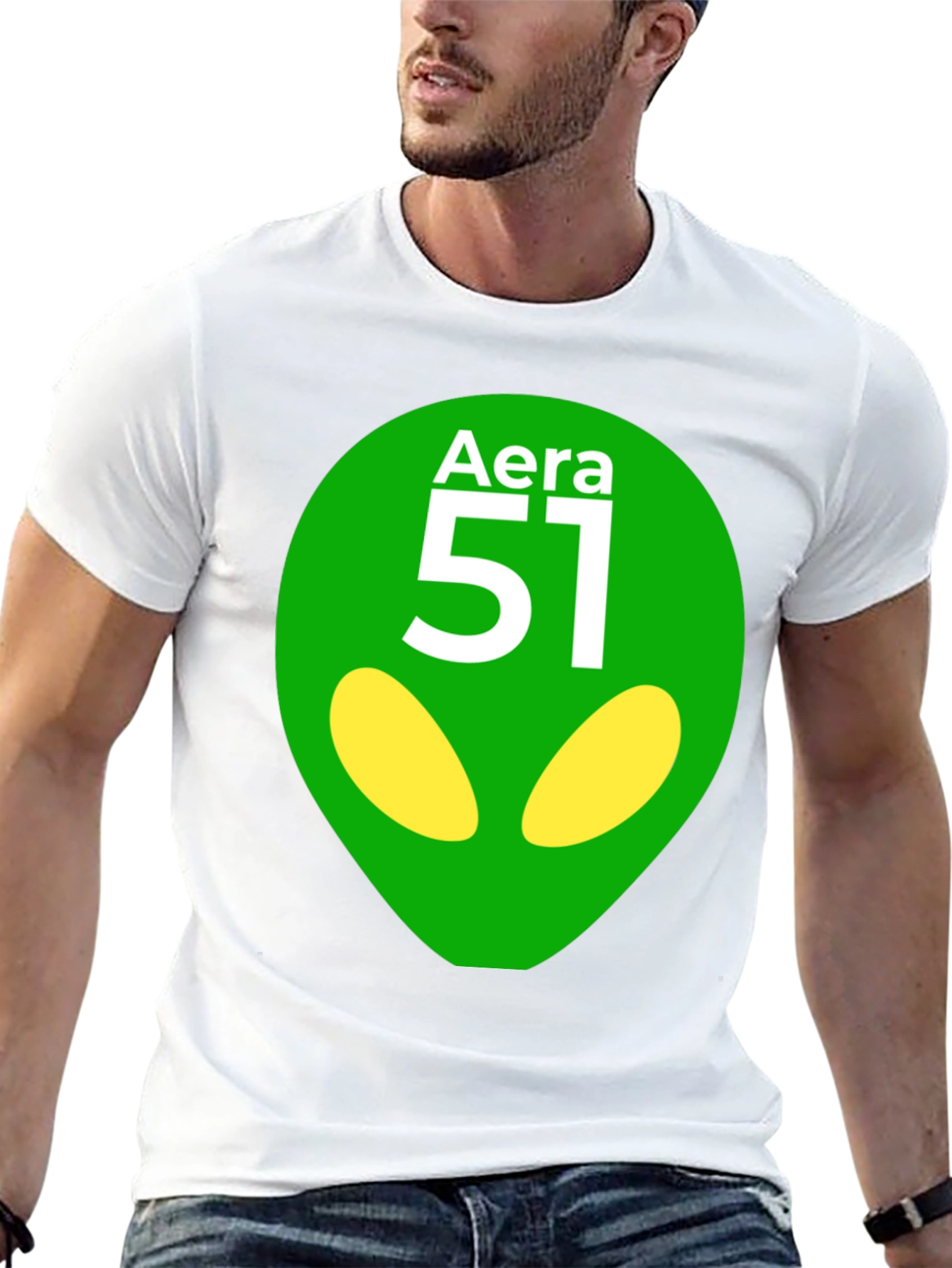 Camiseta Negra Área 51 Diseño Extraterrestre