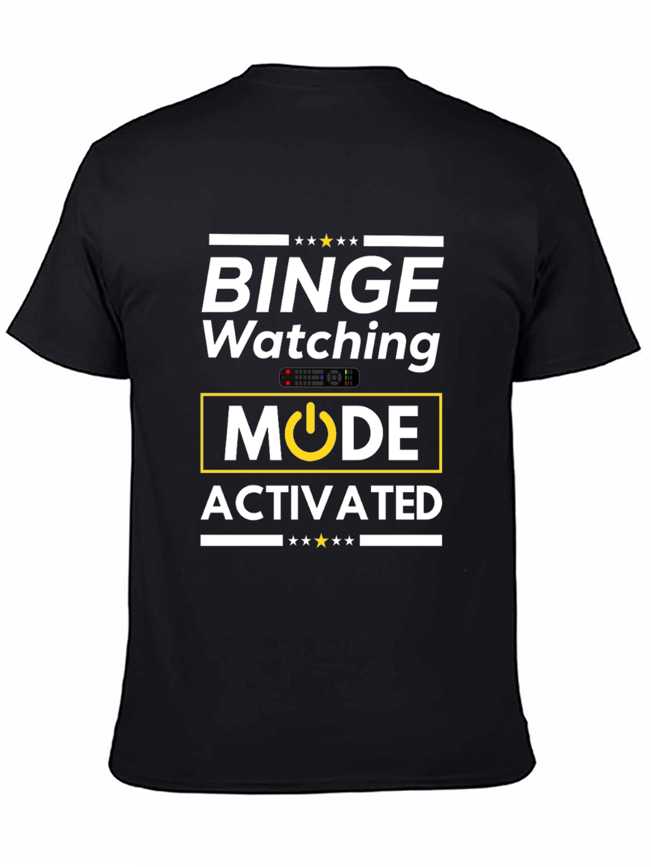 Camiseta Negra Binge Watching Mode Activated