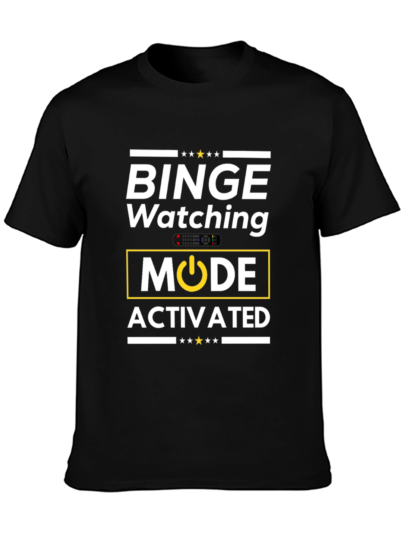 Camiseta Negra Binge Watching Mode Activated