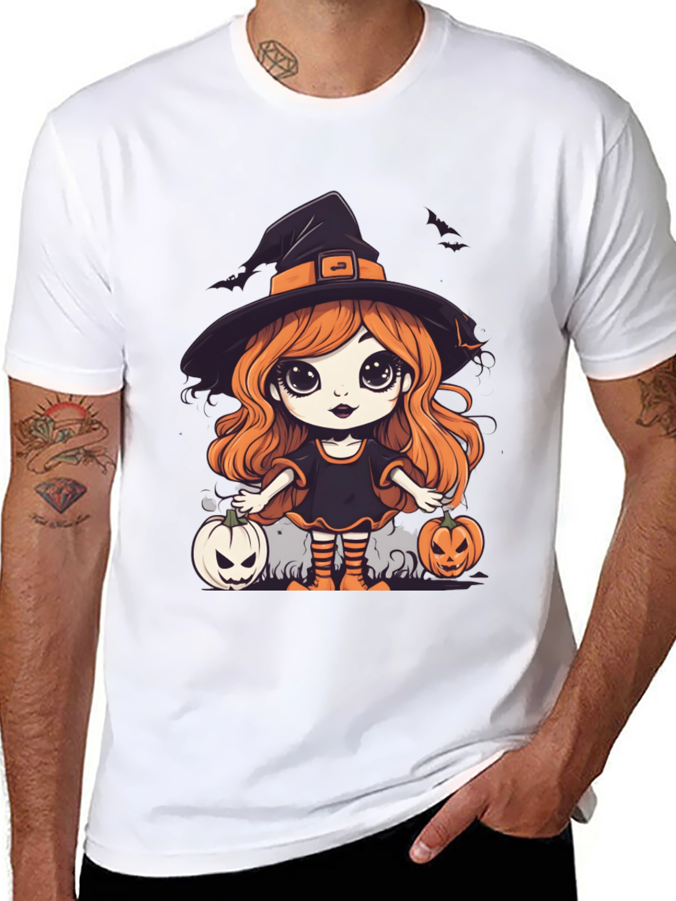 Camiseta Halloween Brujita Calabazas