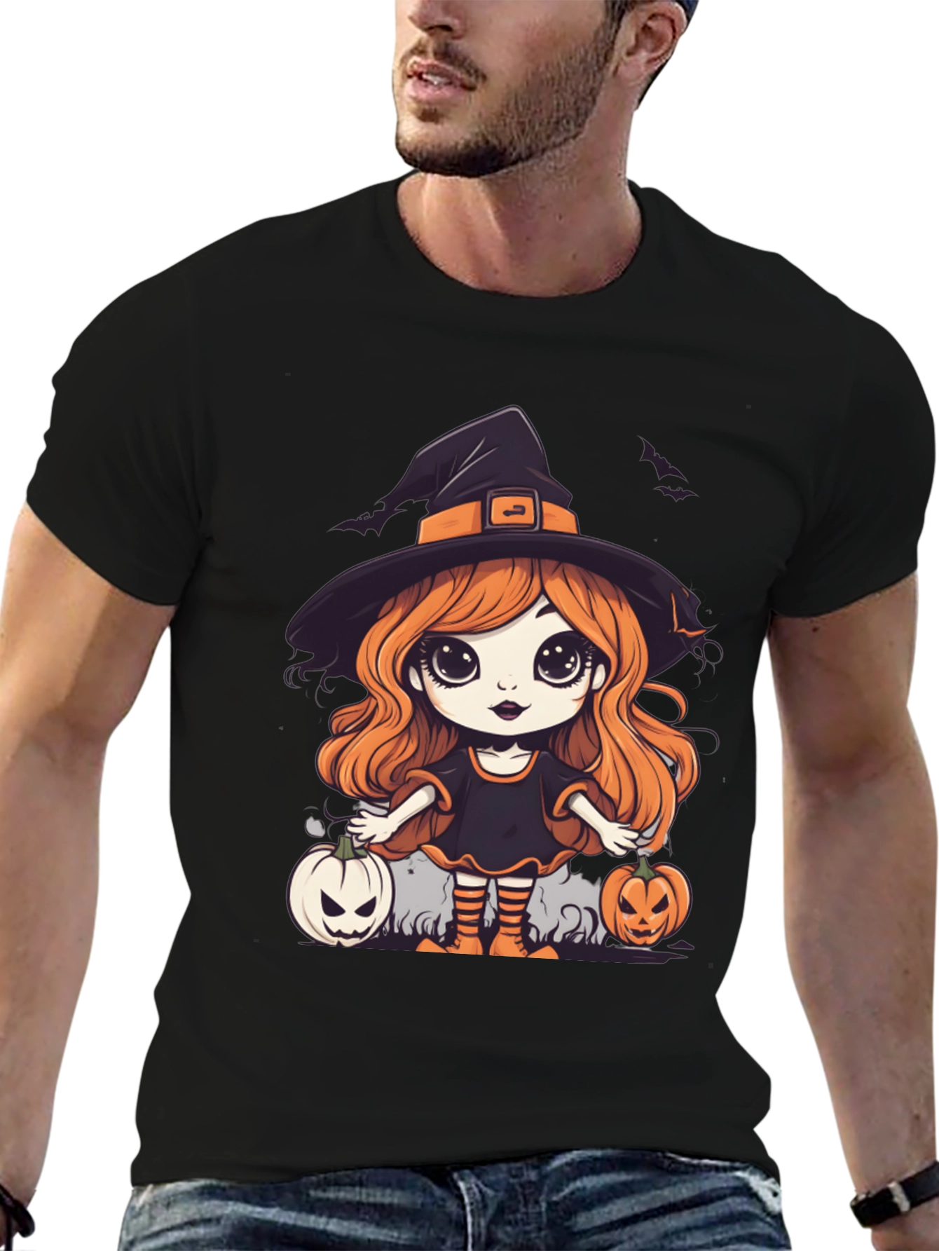 Camiseta Halloween Brujita Calabazas