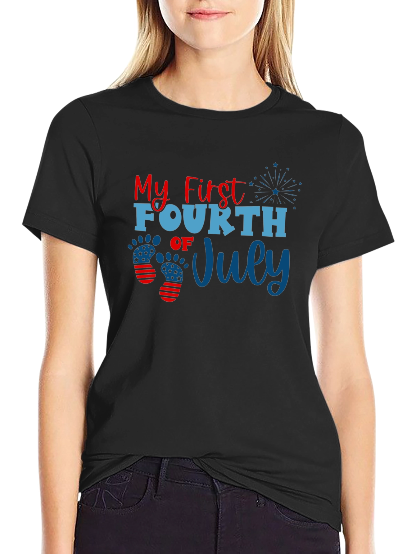 Camiseta Negra Mi Primer 4 de Julio