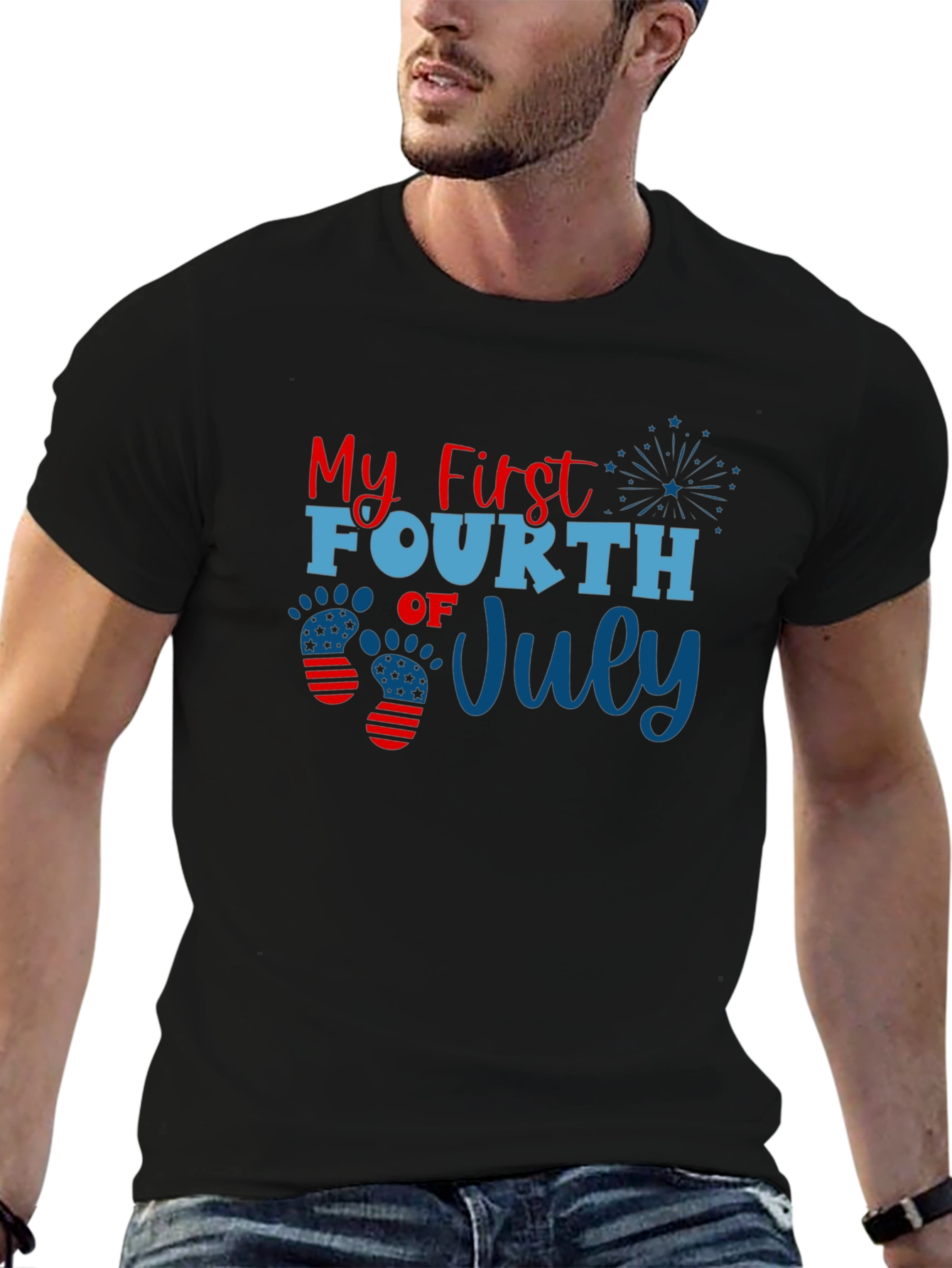 Camiseta Negra Mi Primer 4 de Julio