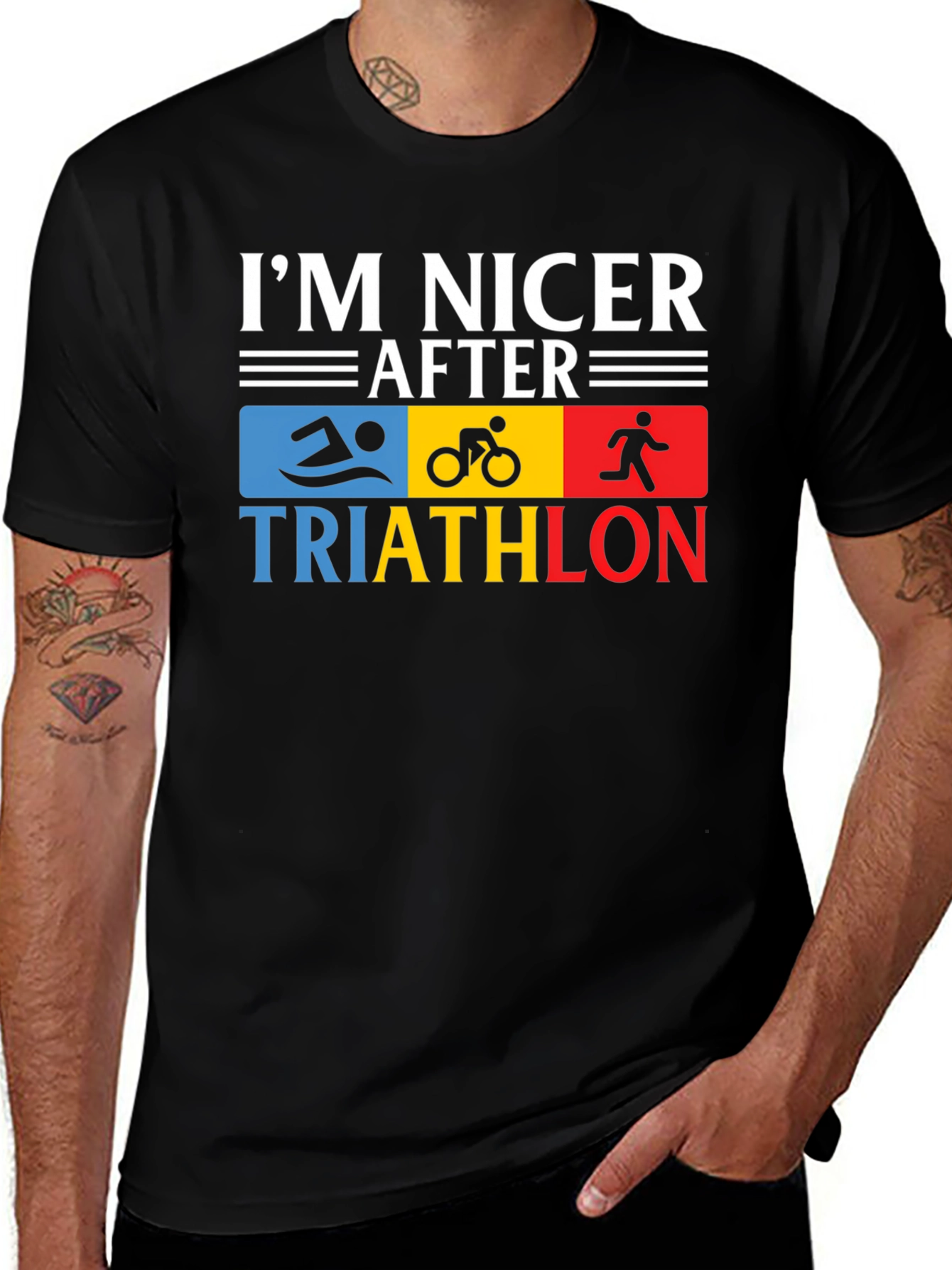 Camiseta Soy más amable después del triatlón