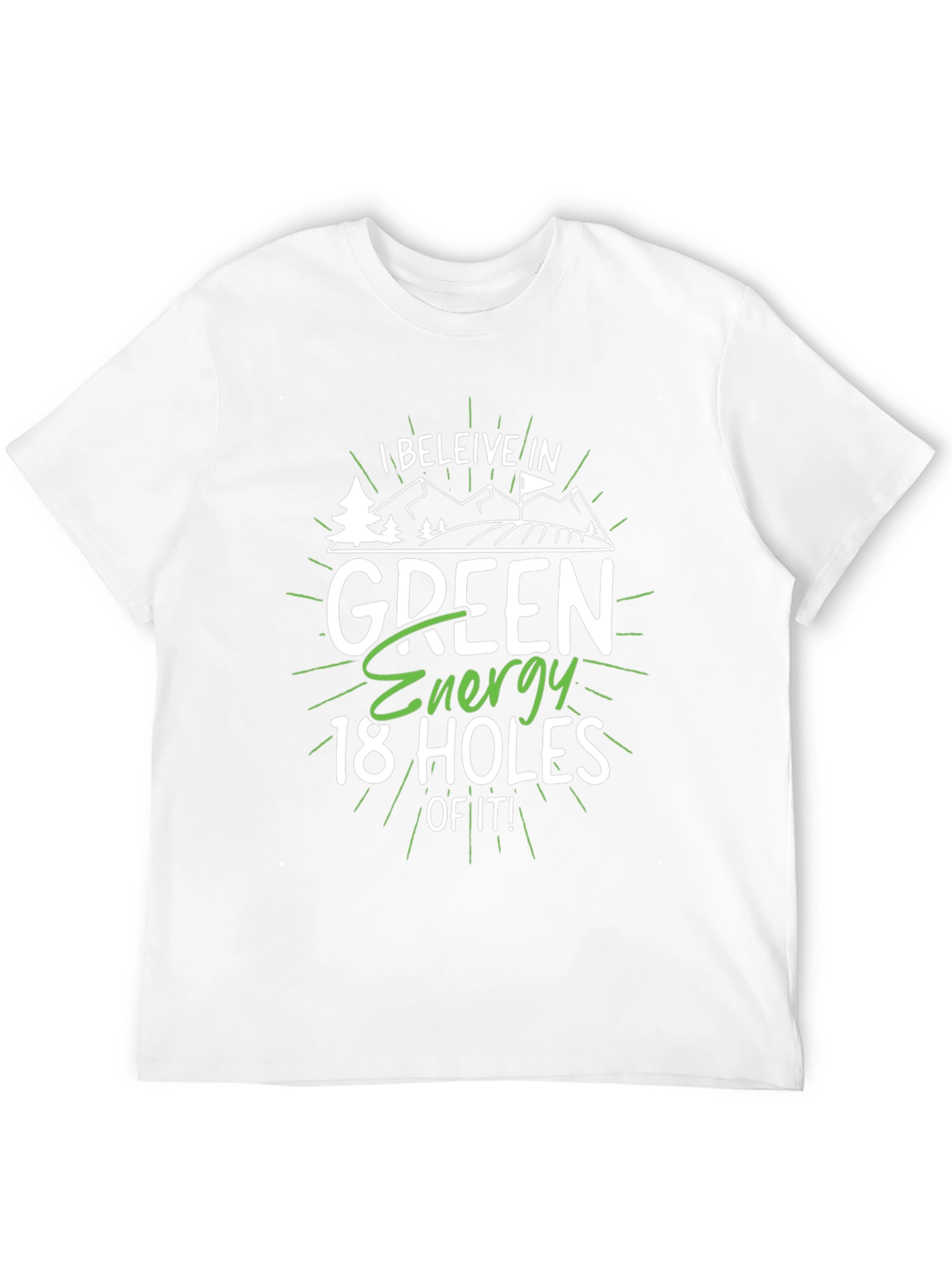 Camiseta Negra Energía Verde 18 Hoyos