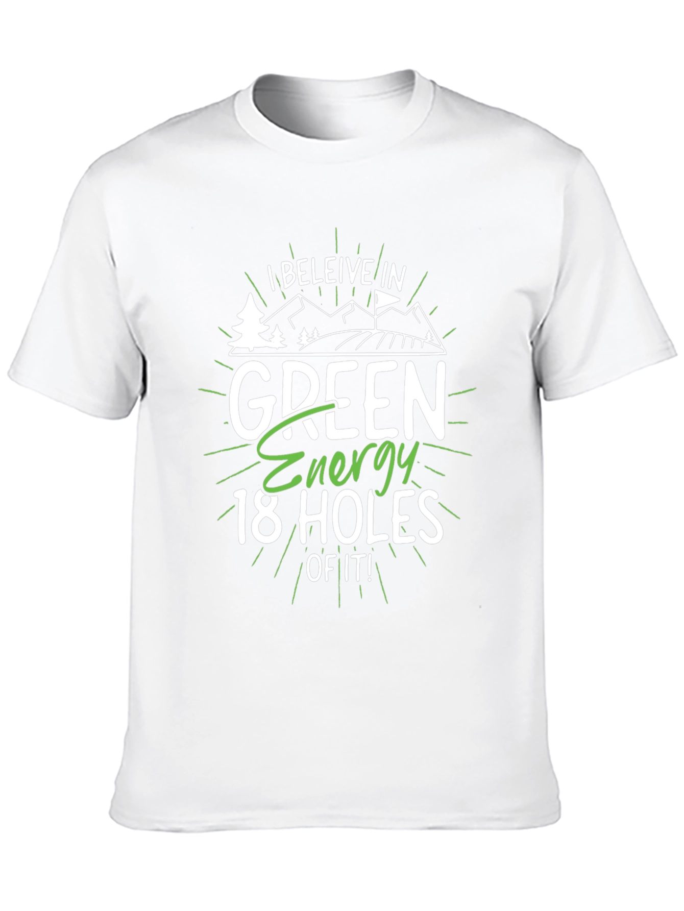 Camiseta Negra Energía Verde 18 Hoyos