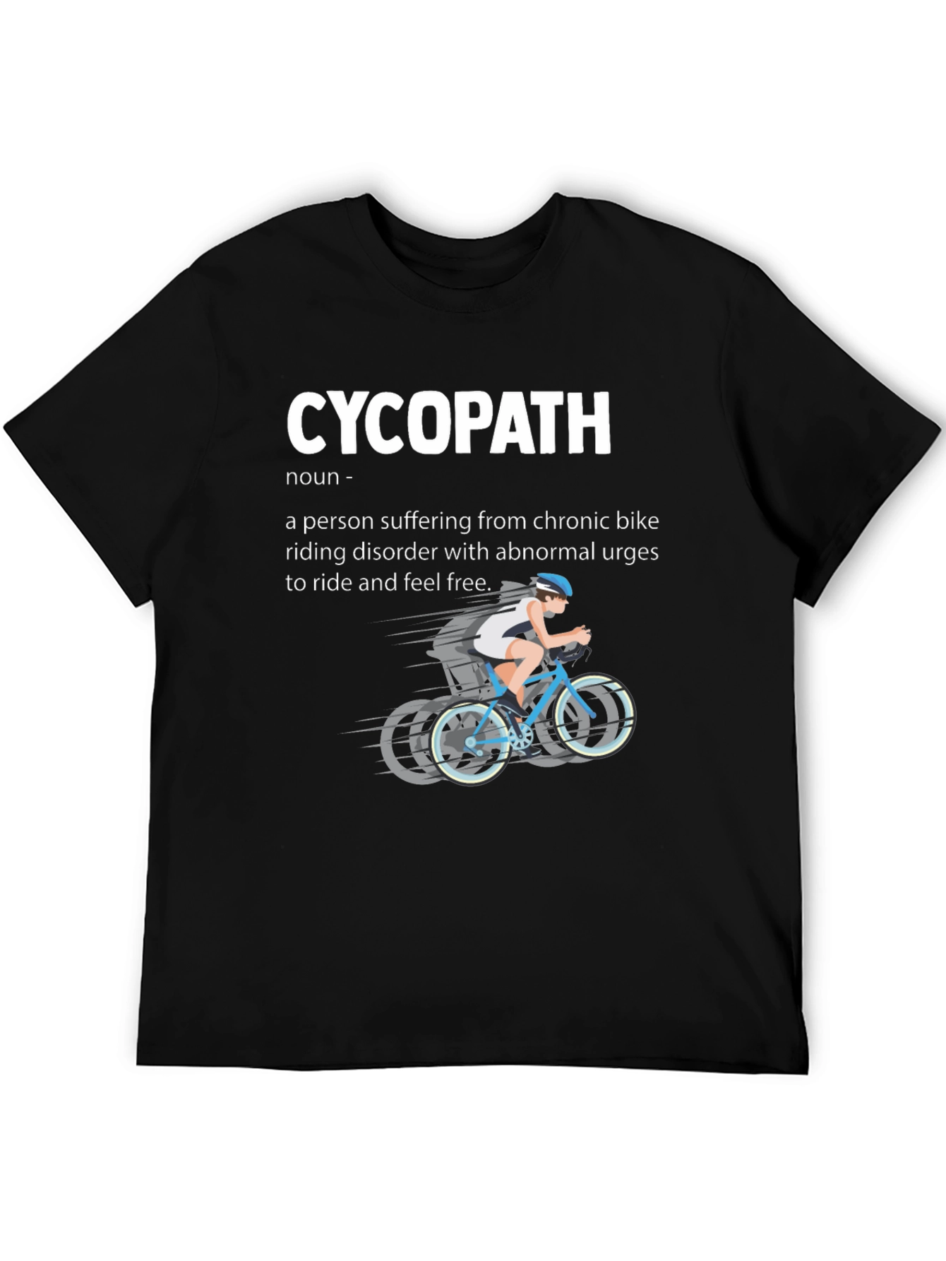 Camiseta Negra Cycopath para Amantes del Ciclismo