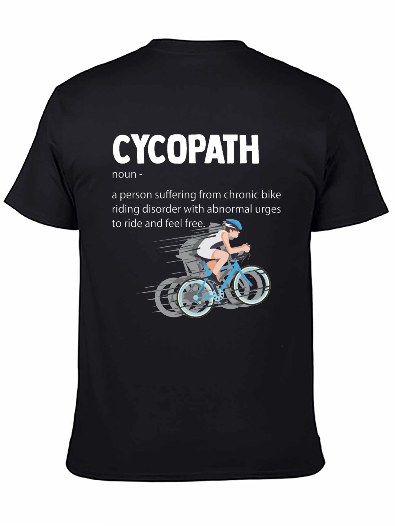 Camiseta Negra Cycopath para Amantes del Ciclismo