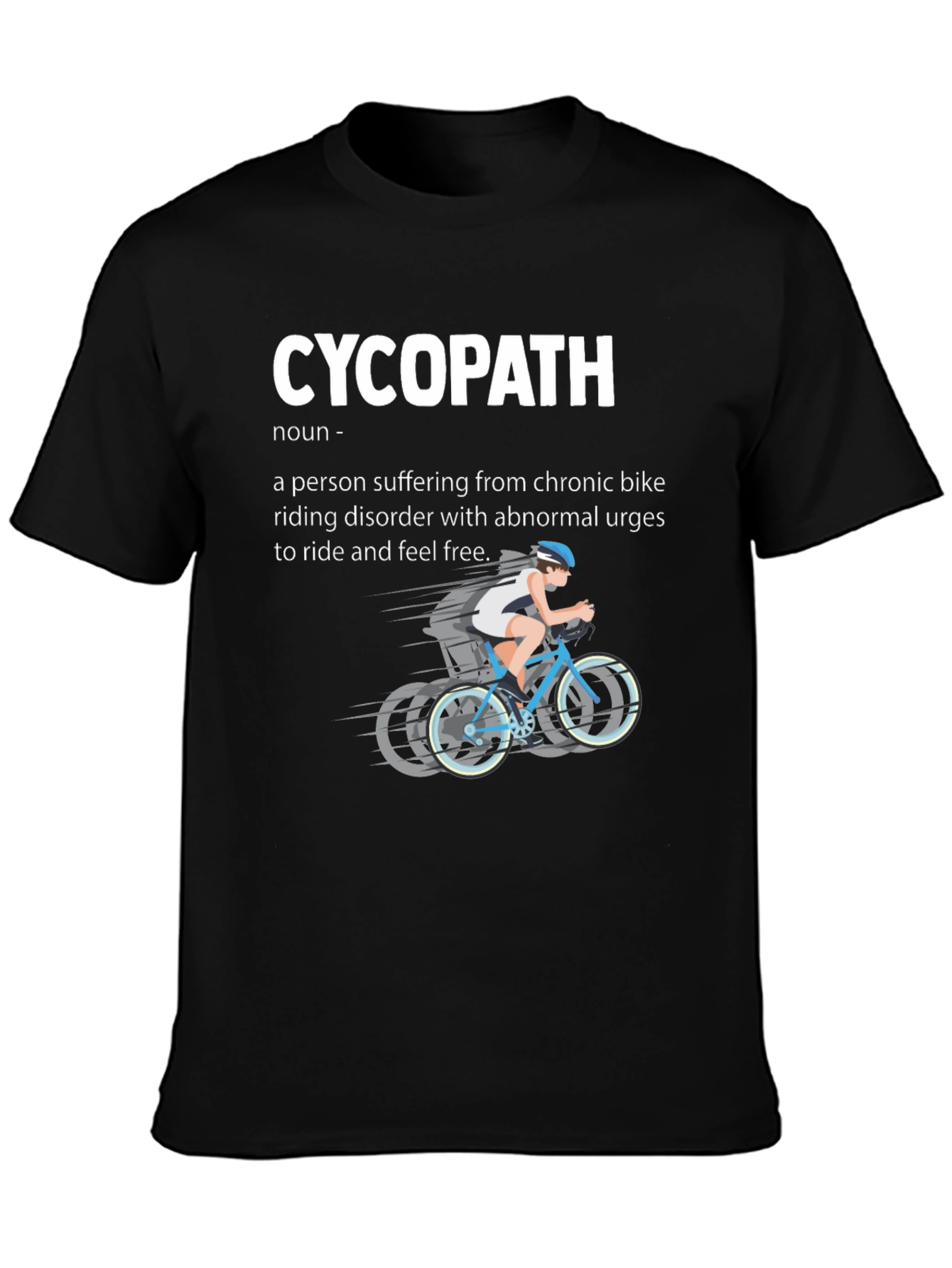 Camiseta Negra Cycopath para Amantes del Ciclismo