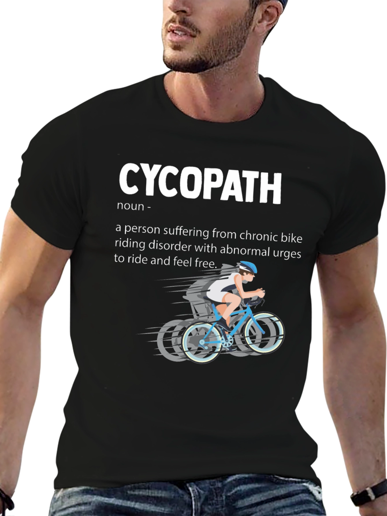 Camiseta Negra Cycopath para Amantes del Ciclismo