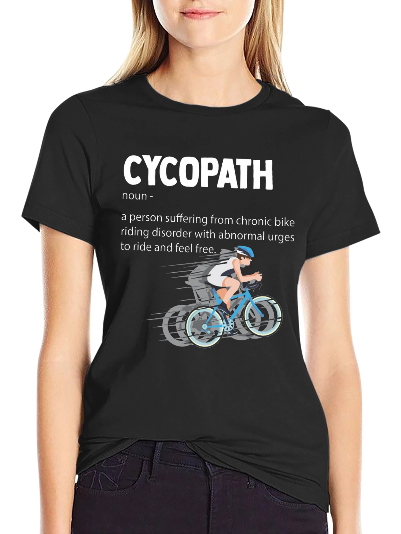 Camiseta Negra Cycopath para Amantes del Ciclismo