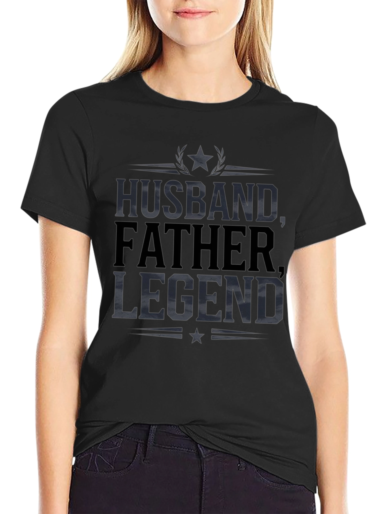 Camiseta Hombre: Esposo Padre Leyenda - Diseño Original