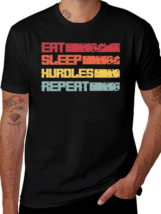 Camiseta Deportiva Eat Sleep Hurdles Repeat