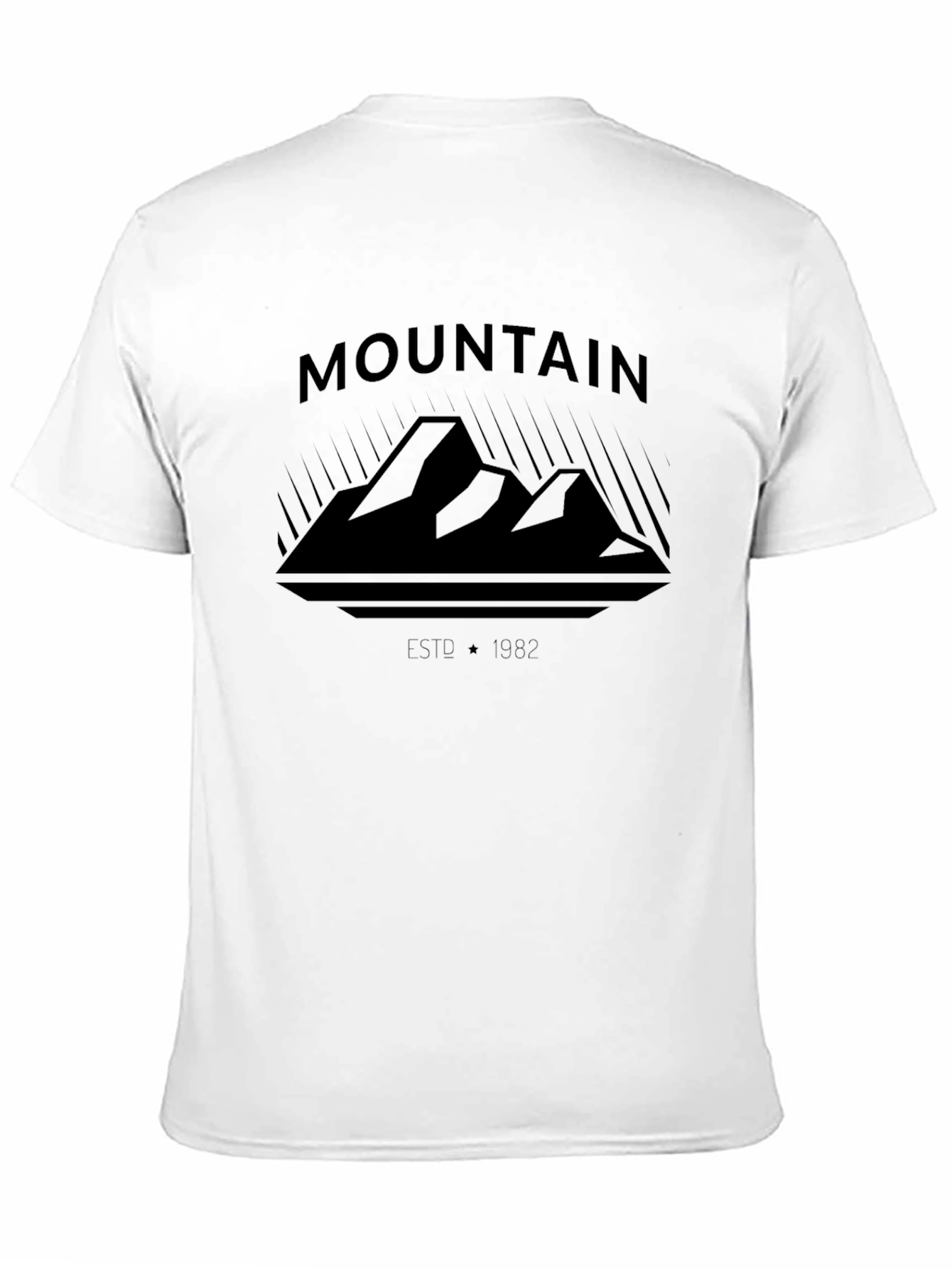 Camiseta Negra Mountain ESTD 1982 para Aventureros