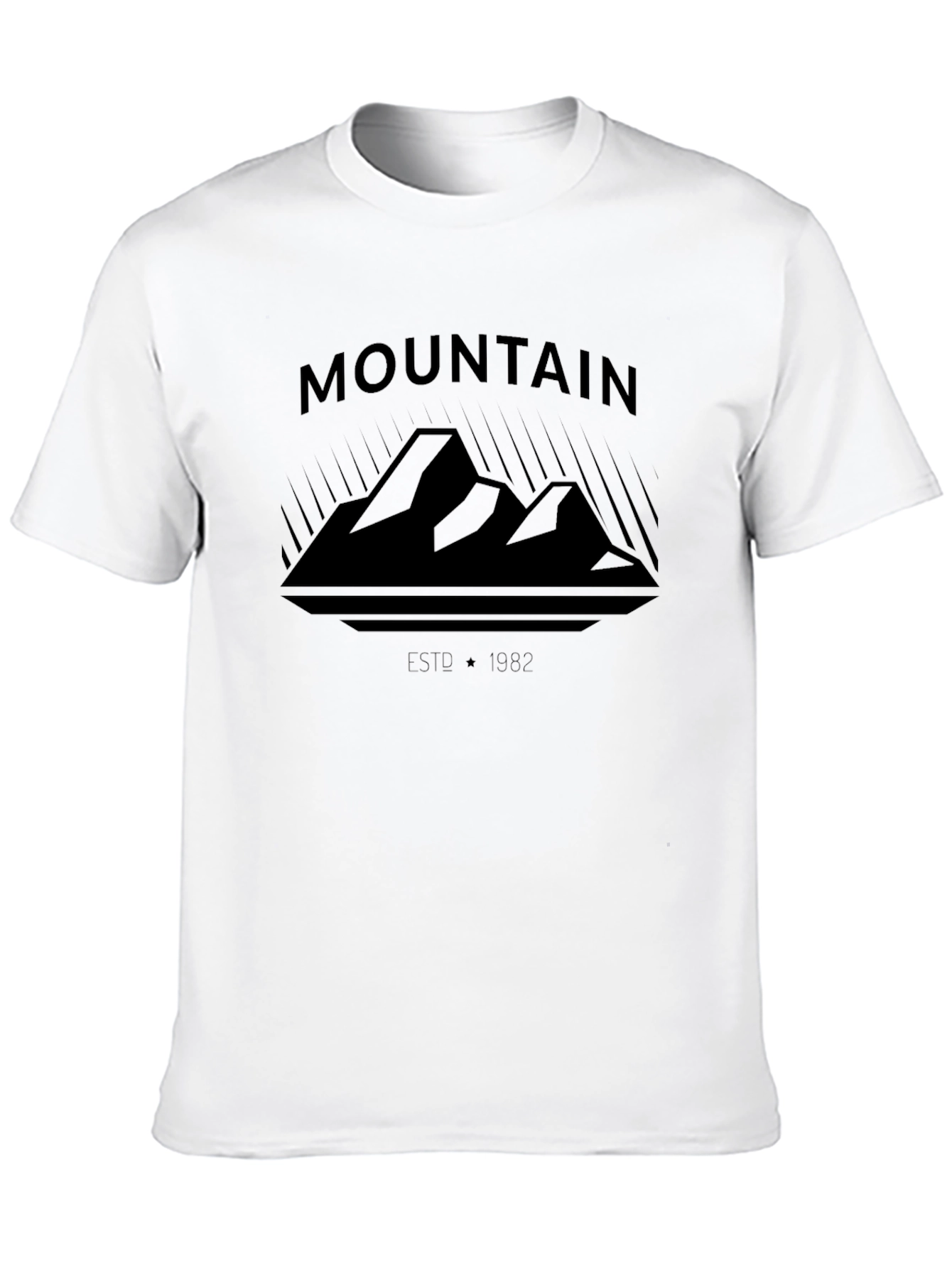 Camiseta Negra Mountain ESTD 1982 para Aventureros