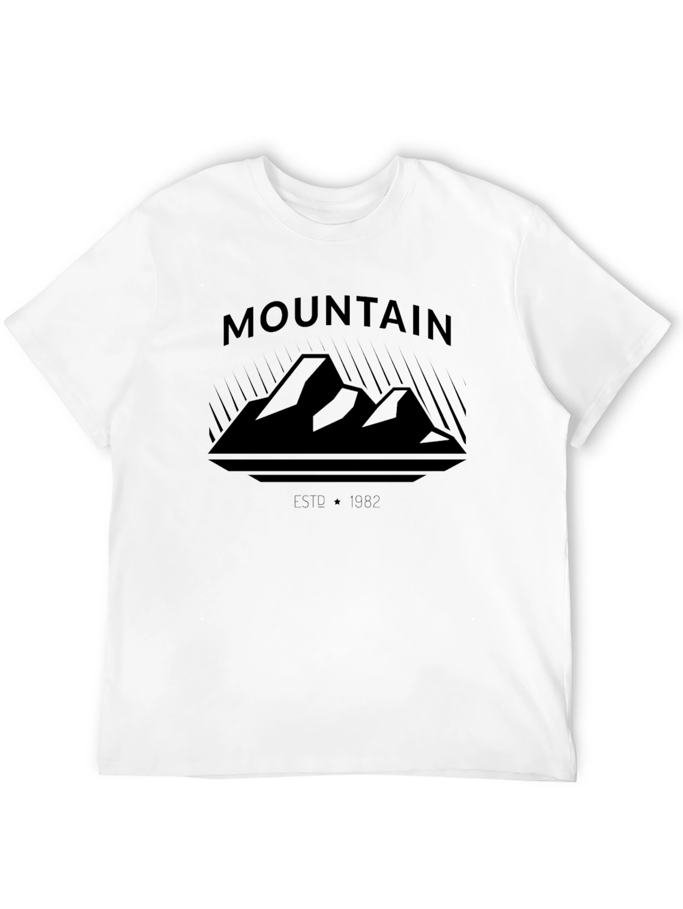 Camiseta Negra Mountain ESTD 1982 para Aventureros