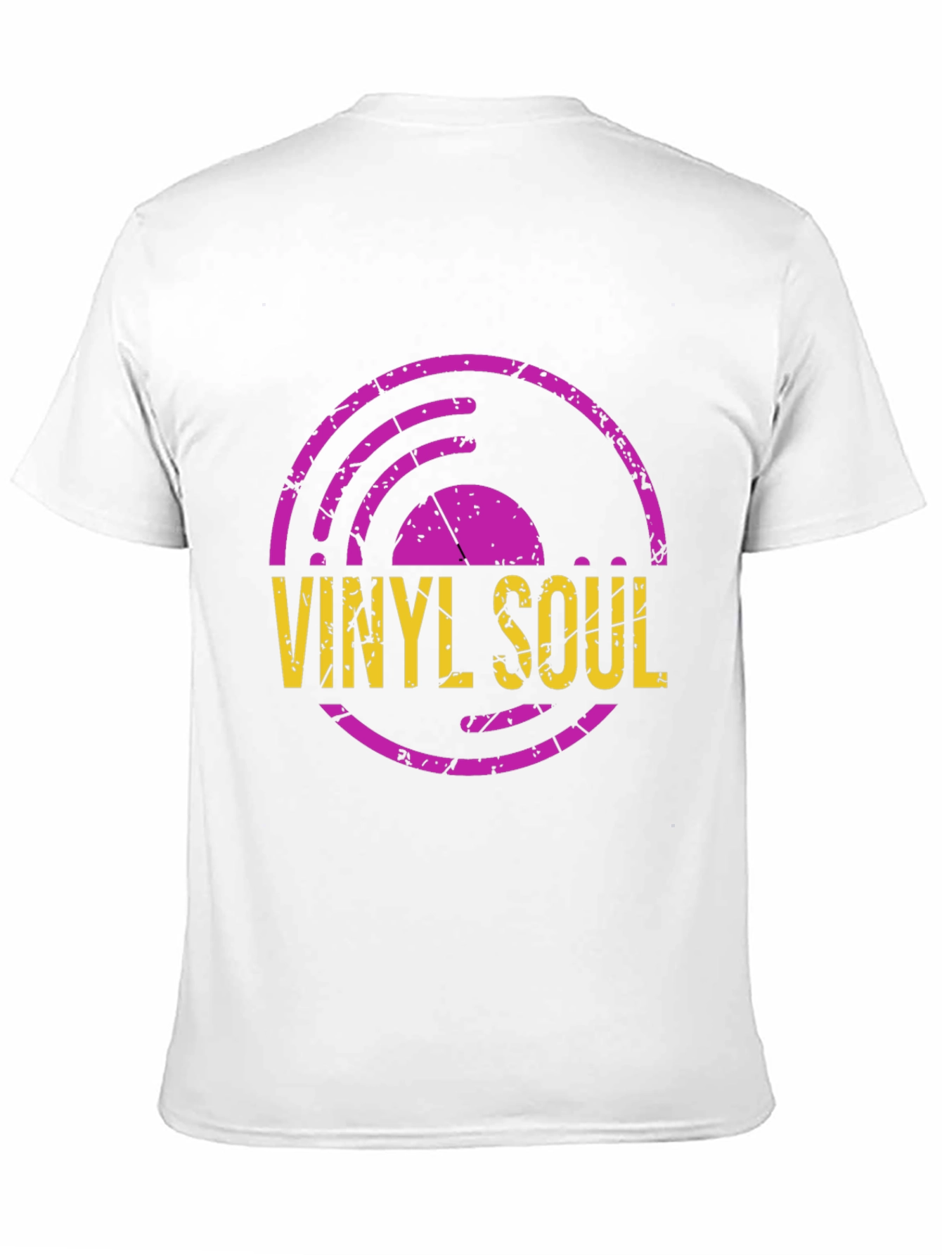 Camiseta Negra con Diseño de Vinilo Soul