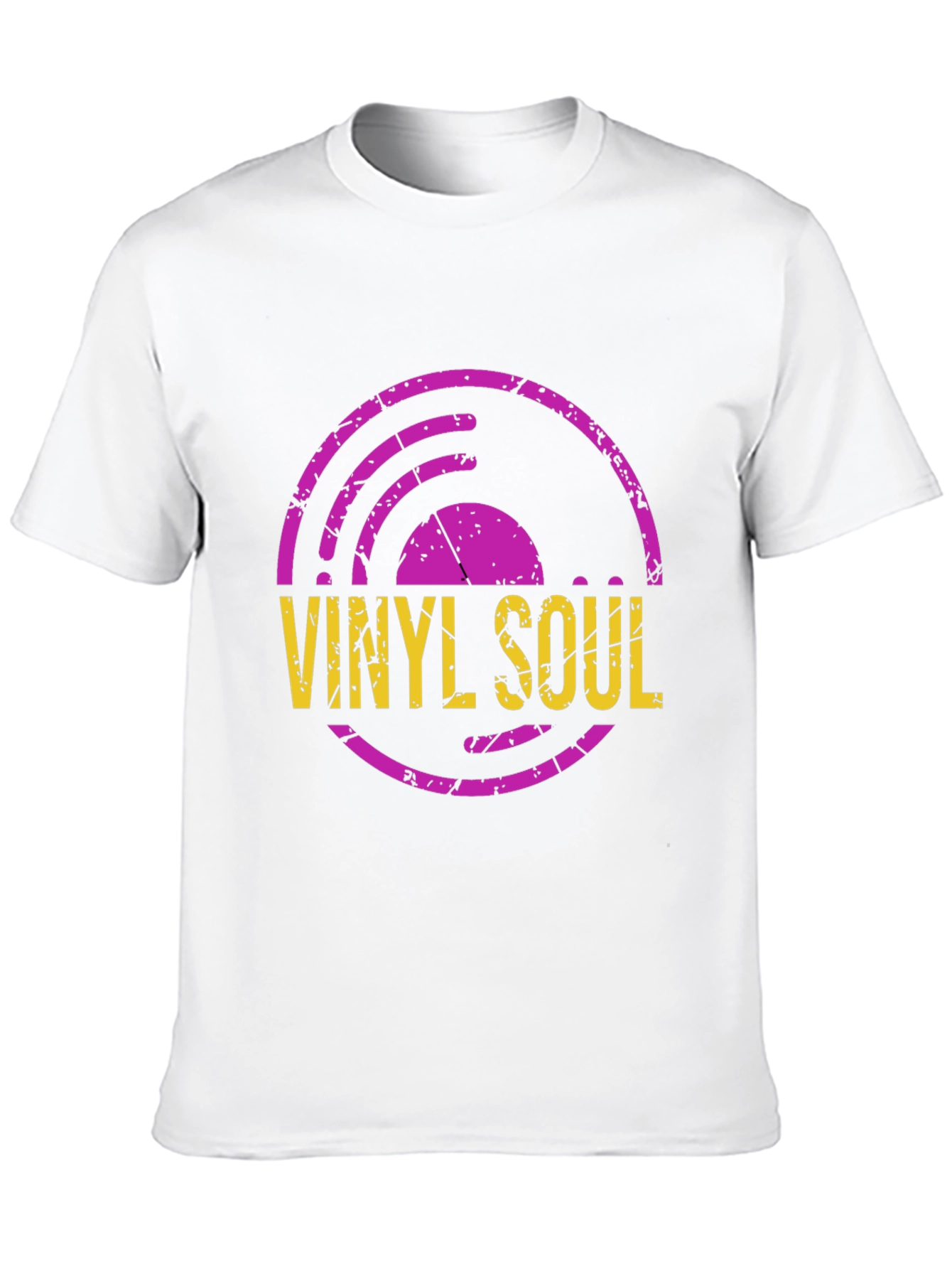 Camiseta Negra con Diseño de Vinilo Soul