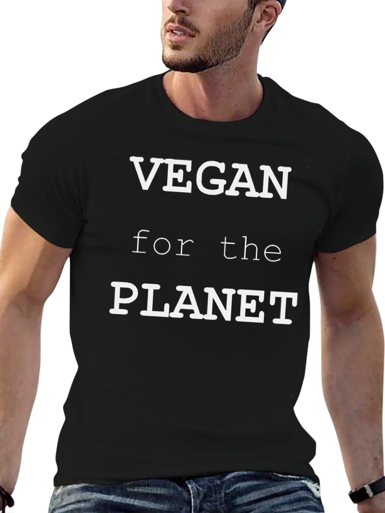 Camiseta Negra Vegana Por el Planeta