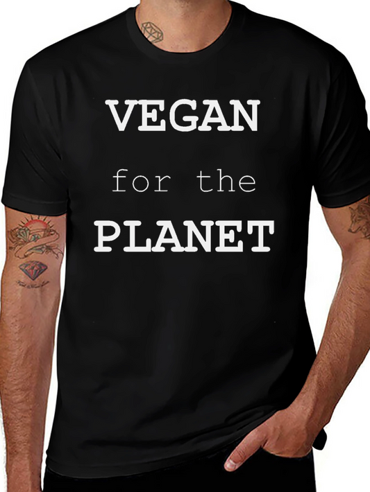 Camiseta Negra Vegana Por el Planeta