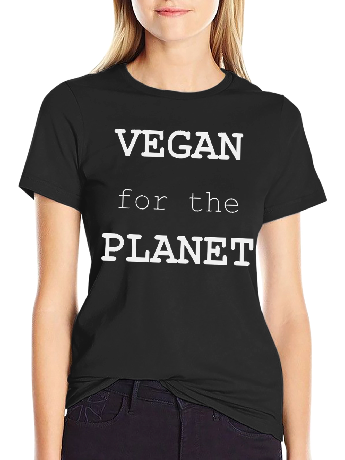 Camiseta Negra Vegana Por el Planeta