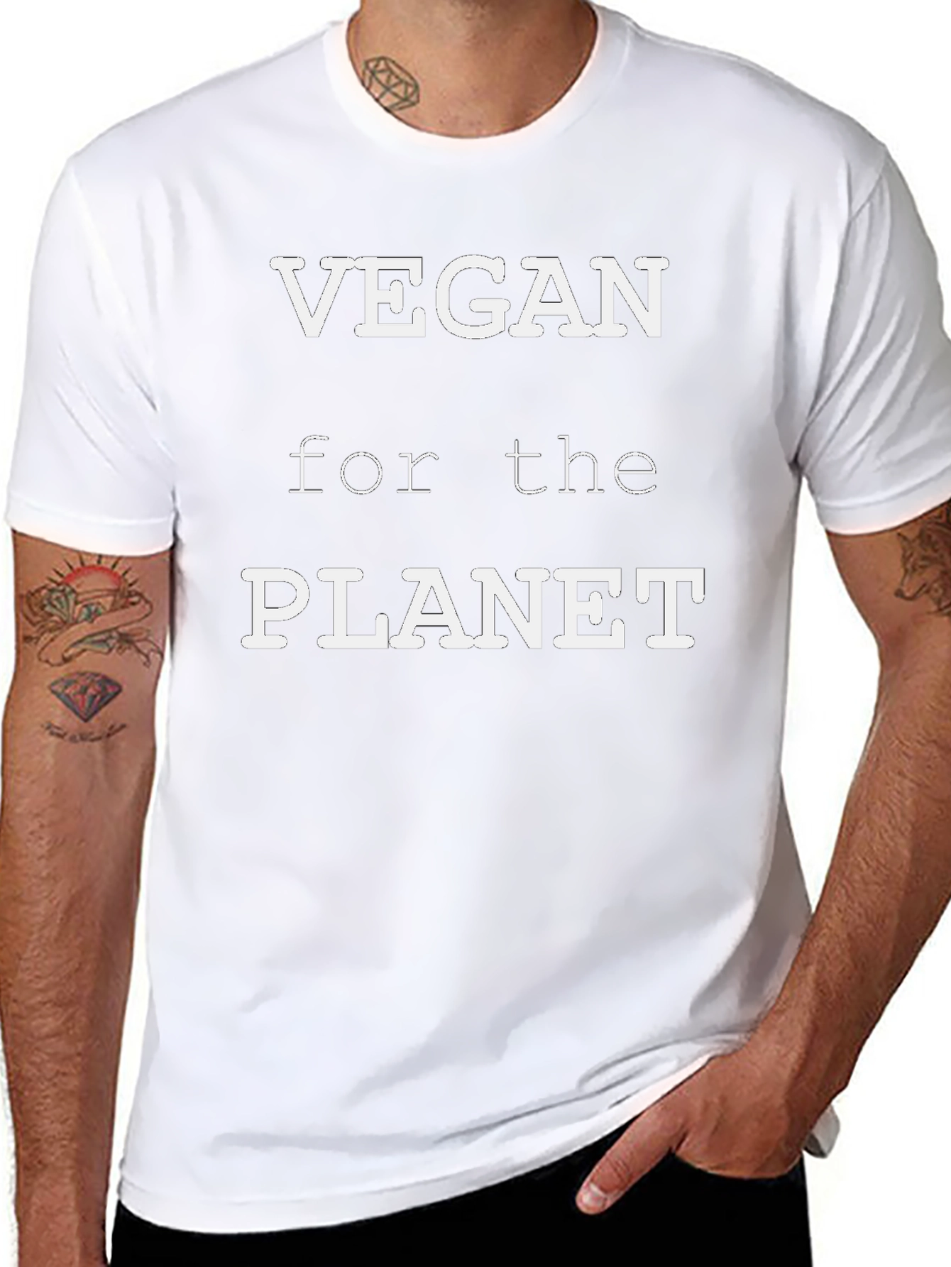 Camiseta Negra Vegana Por el Planeta