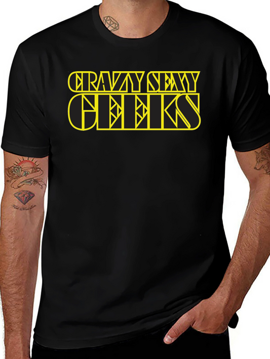 Camiseta Negra Crazy Sexy Geeks - Estilo Único
