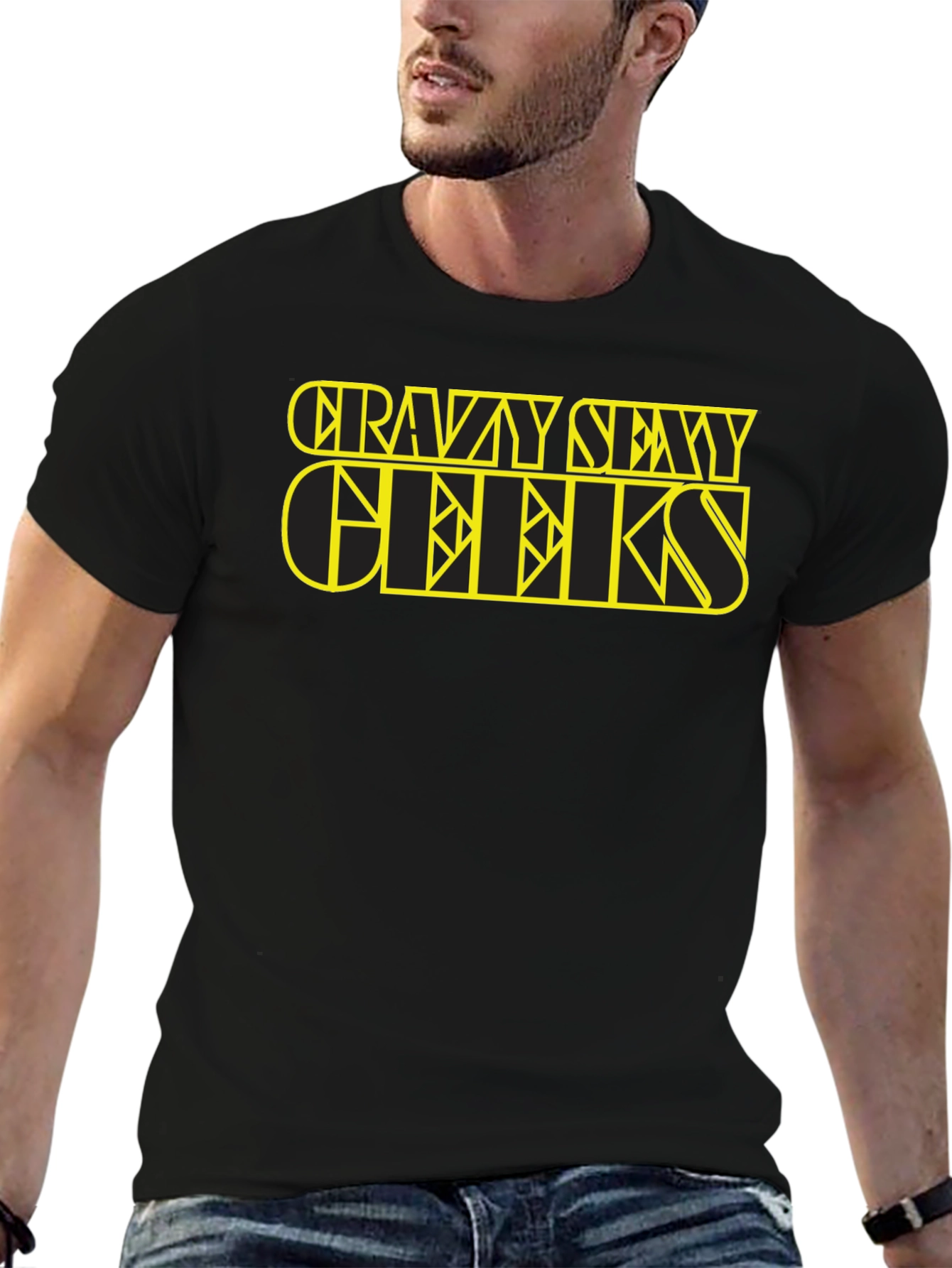 Camiseta Negra Crazy Sexy Geeks - Estilo Único