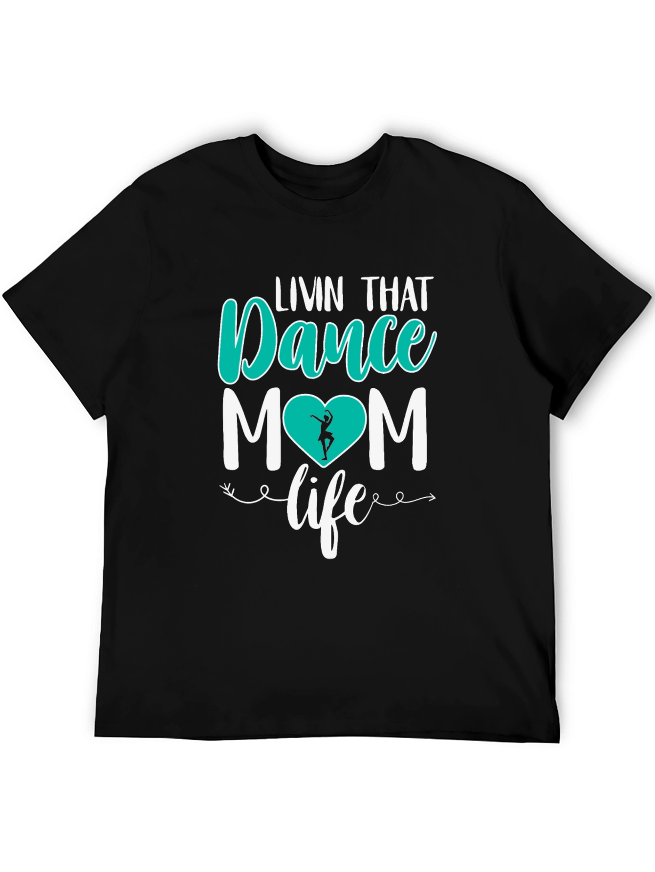 Camiseta Negra Dance Mom Life para Hombre