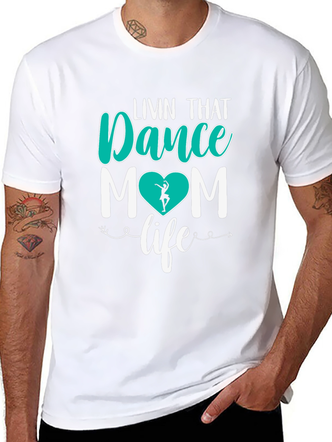 Camiseta Negra Dance Mom Life para Hombre