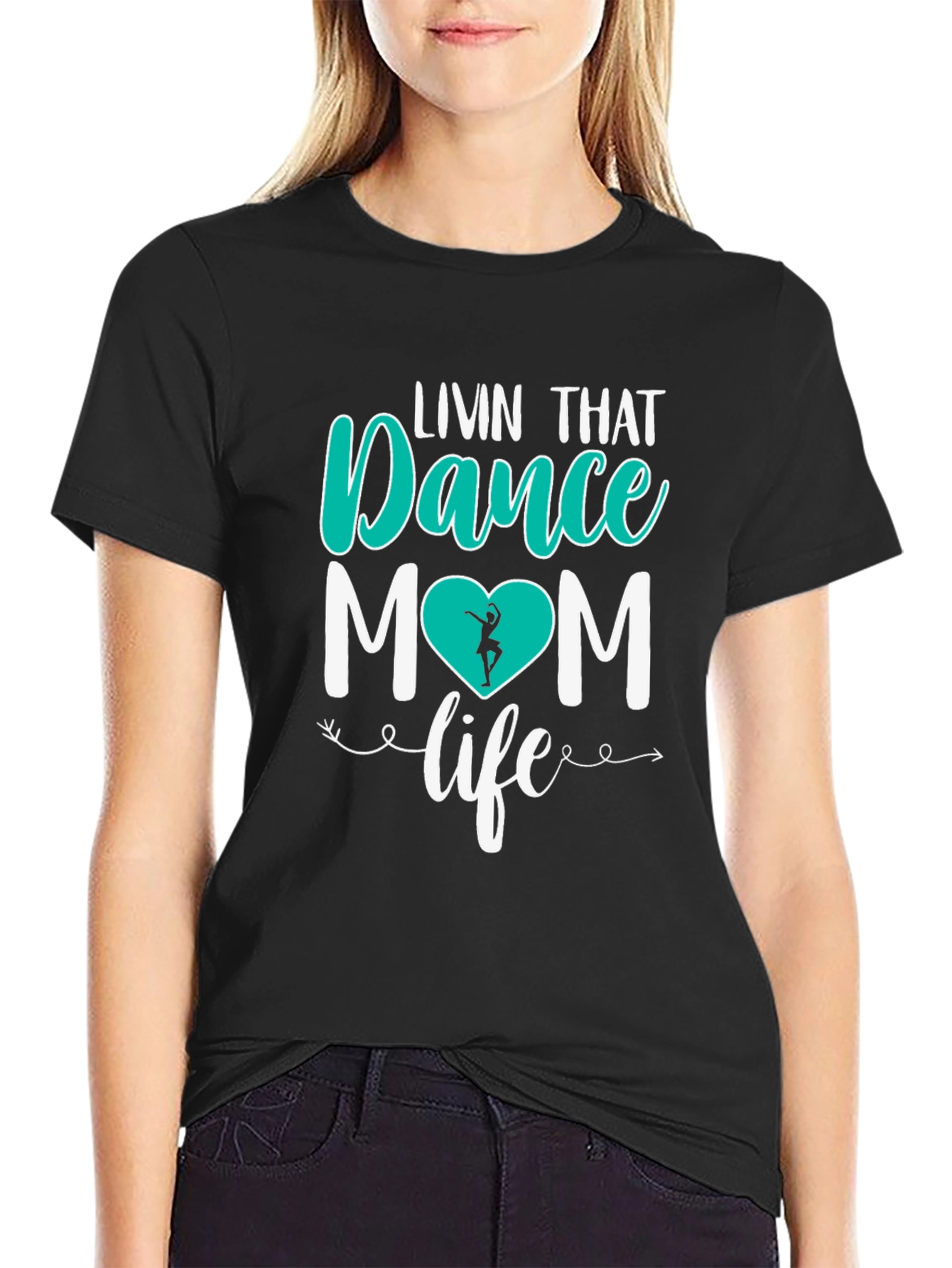 Camiseta Negra Dance Mom Life para Hombre