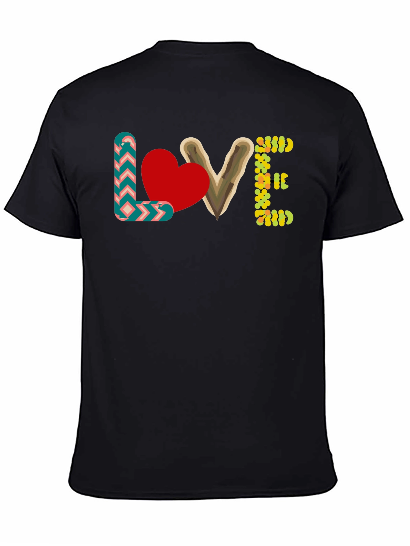 Camiseta Negra con Diseño LOVE