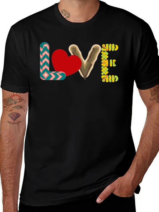 Camiseta Negra con Diseño LOVE