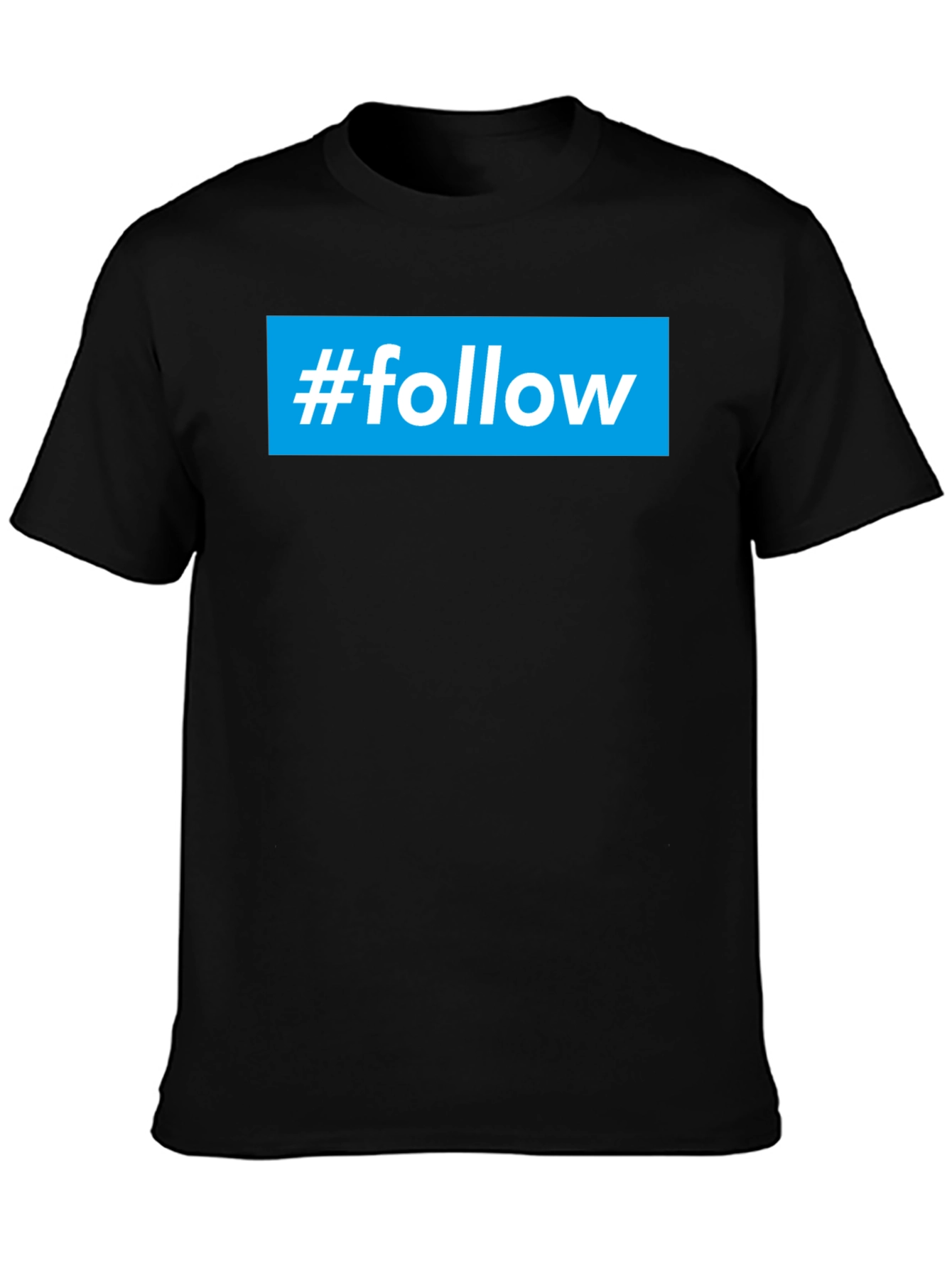 Camiseta Negra #Follow para Redes Sociales