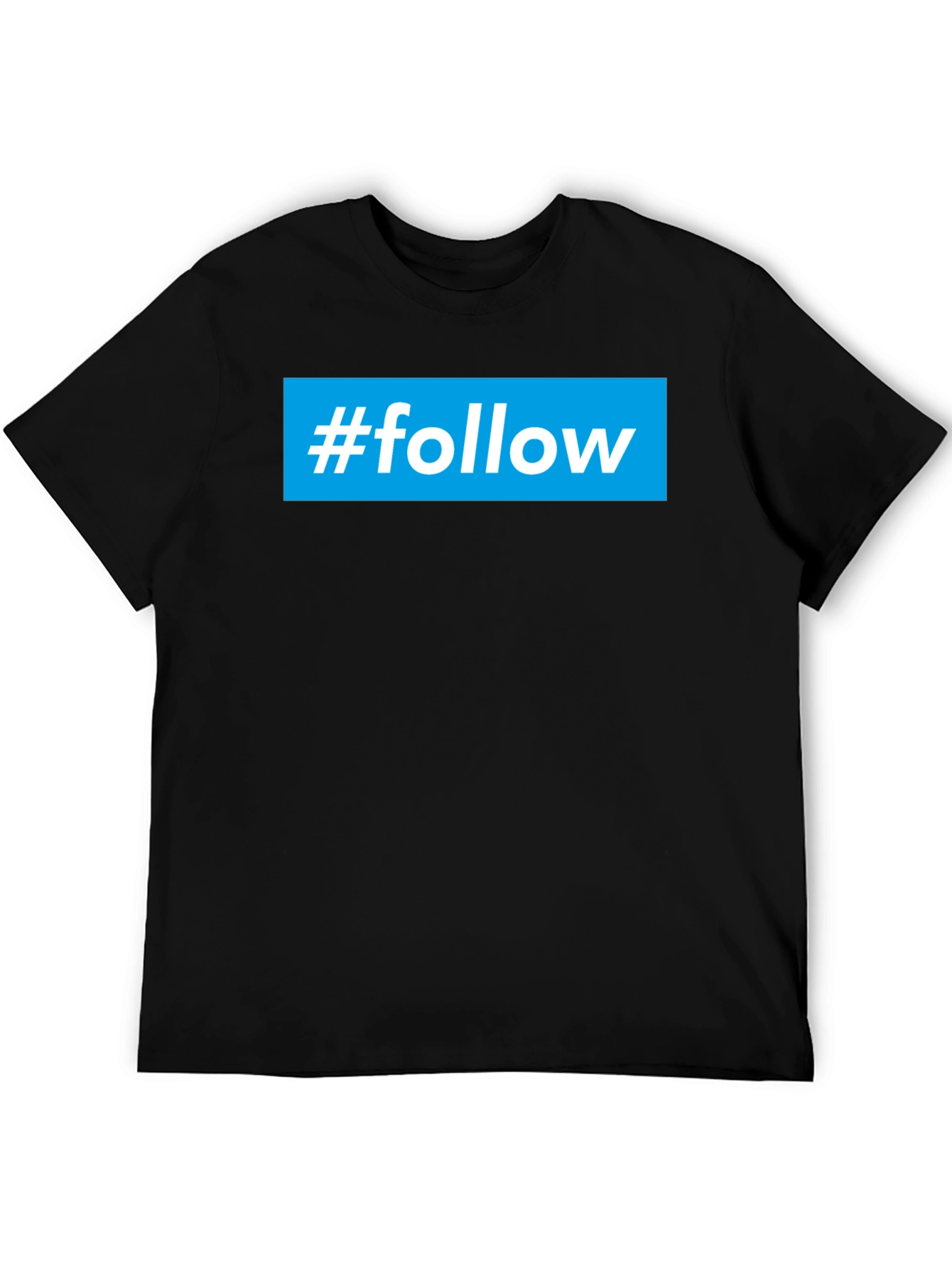 Camiseta Negra #Follow para Redes Sociales