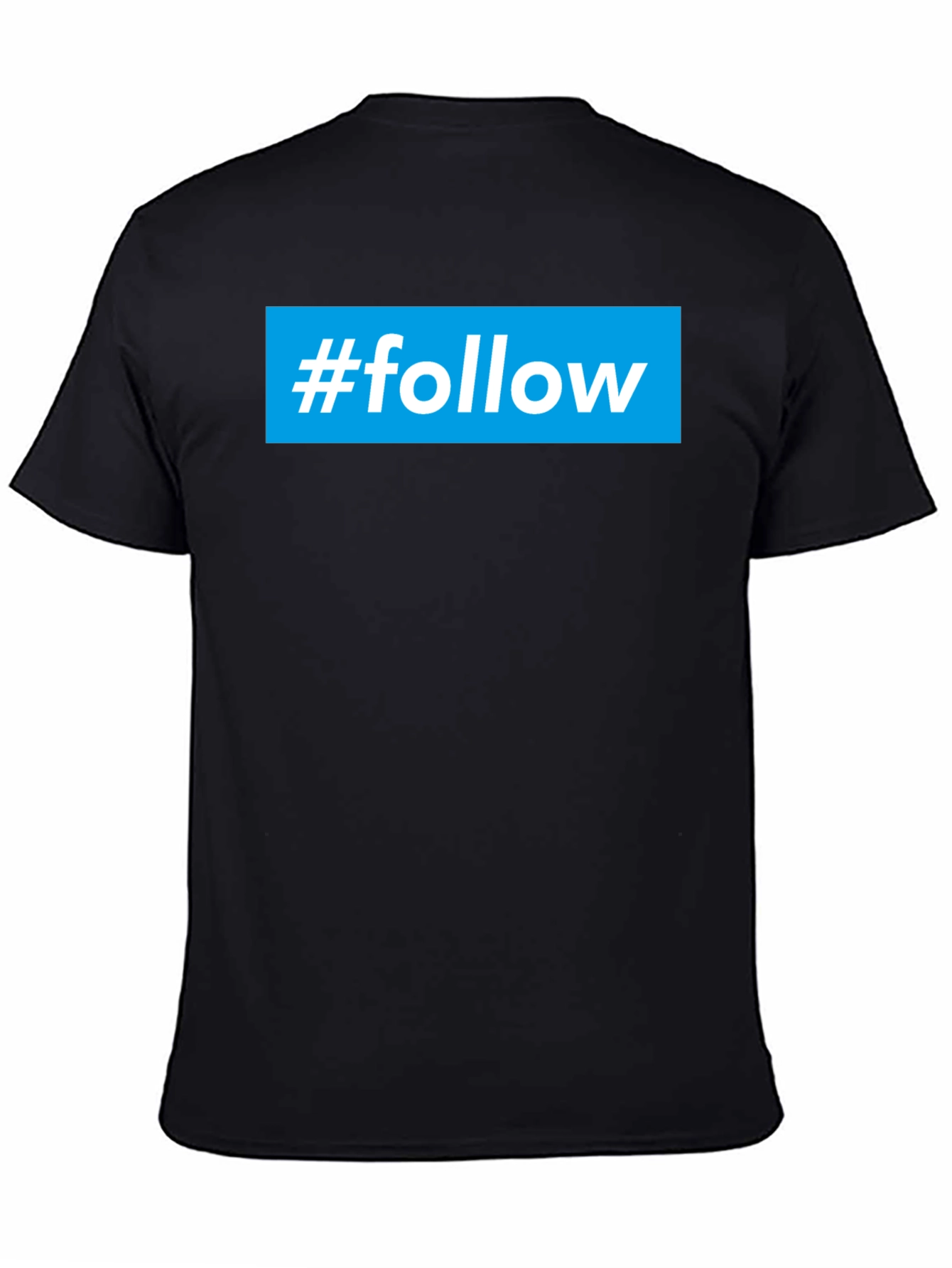 Camiseta Negra #Follow para Redes Sociales