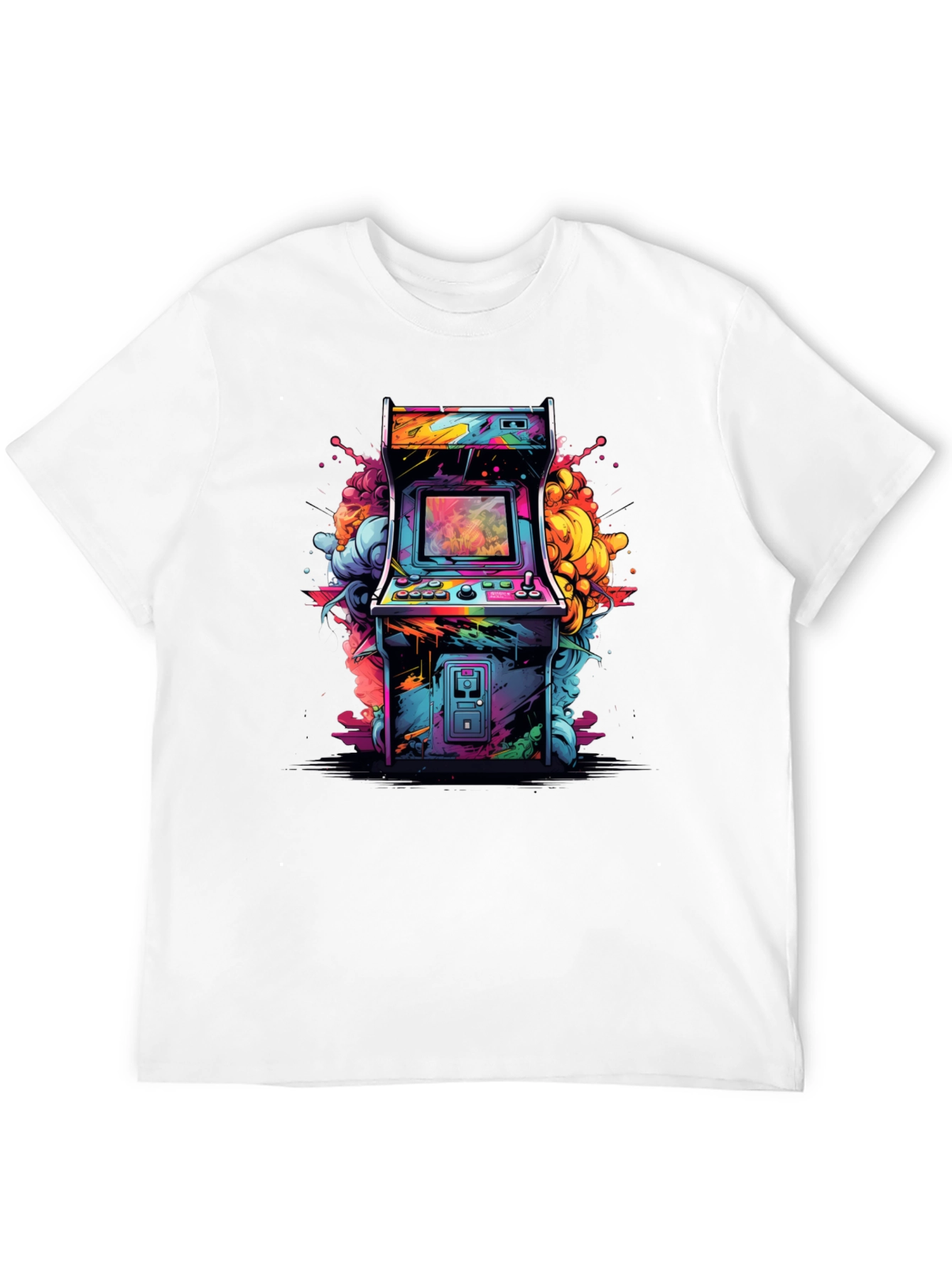 Camiseta Negra Arcade Retro - Estilo Vibrante