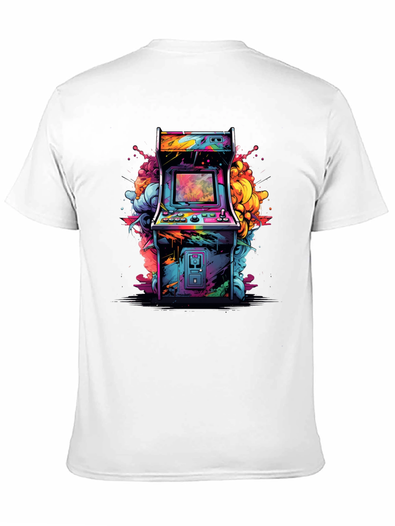 Camiseta Negra Arcade Retro - Estilo Vibrante