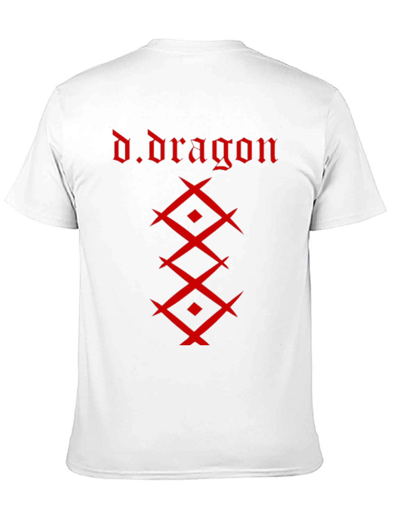 Camiseta Negra Hombre - Diseño Dragón Rojo