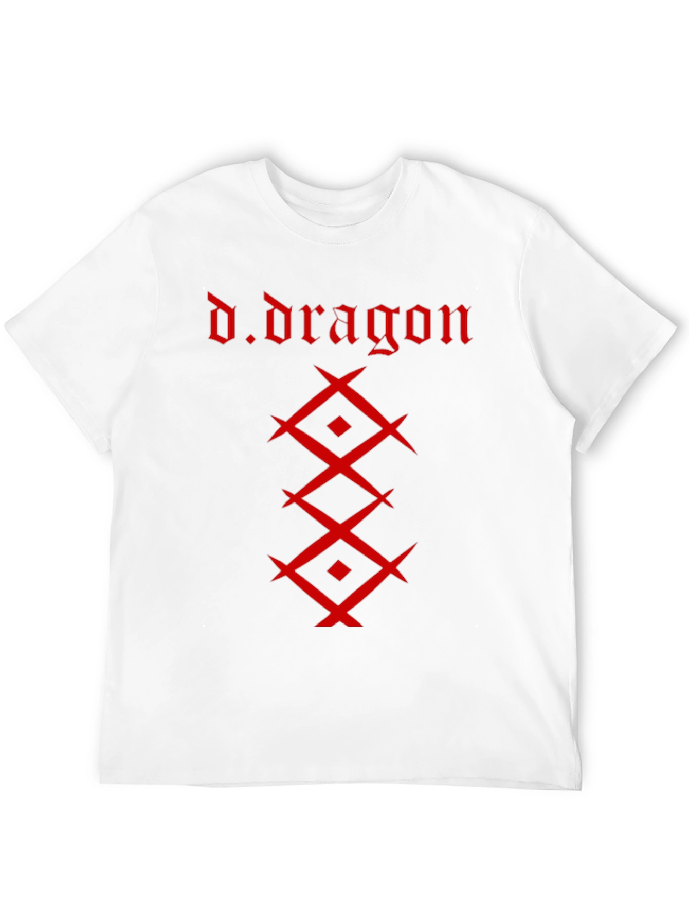 Camiseta Negra Hombre - Diseño Dragón Rojo