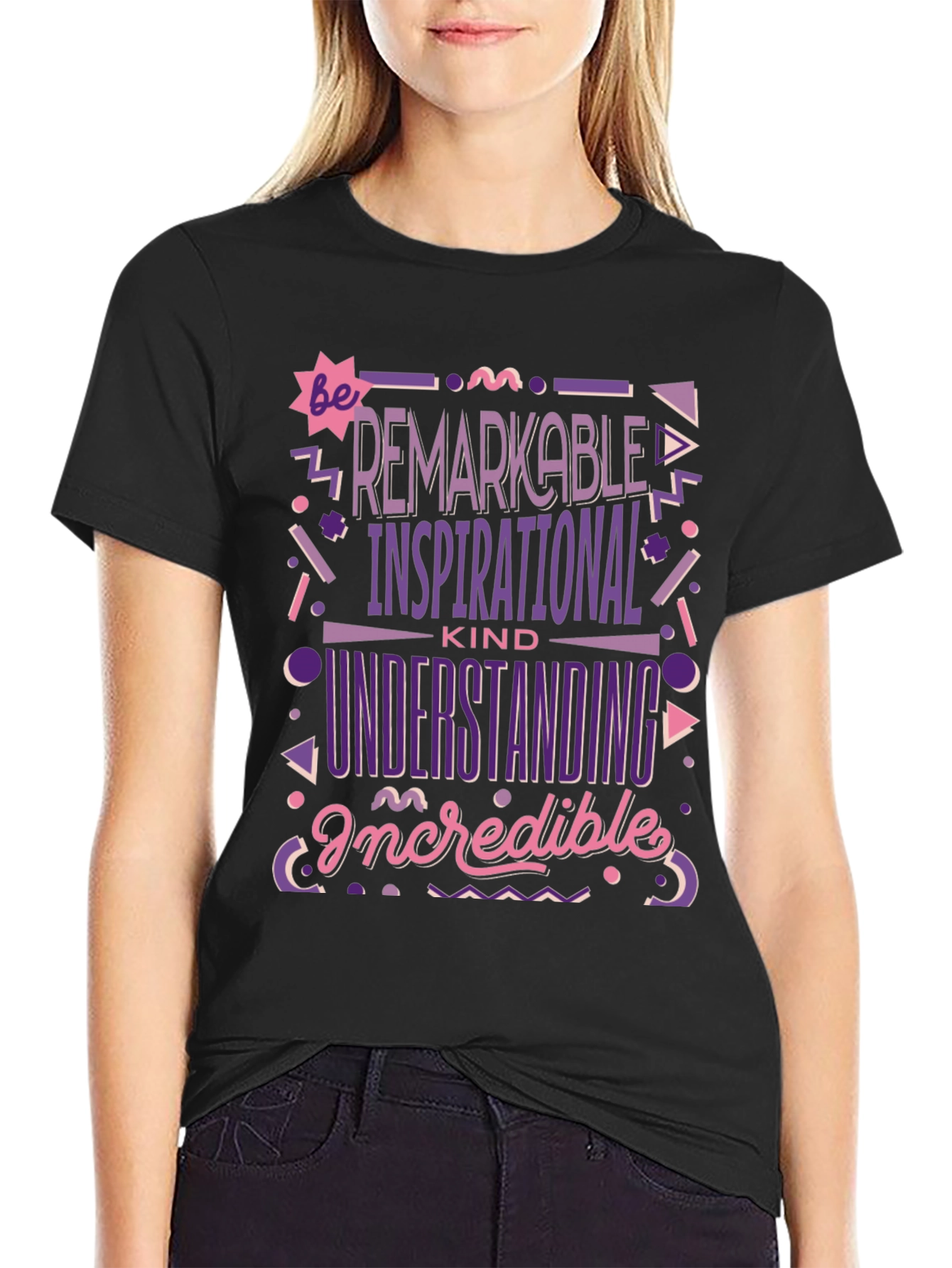Camiseta Negra: Sé Extraordinario Inspirador y Comprensivo