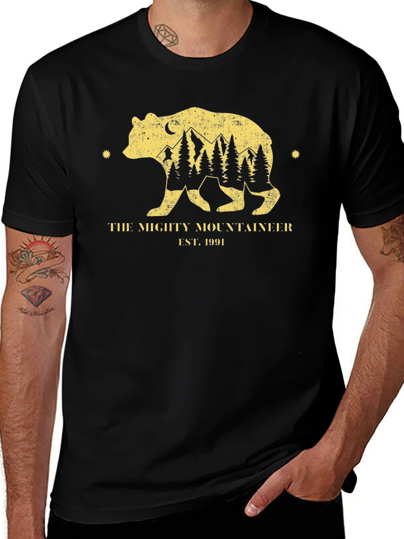 Camiseta Negra The Mighty Mountaineer
