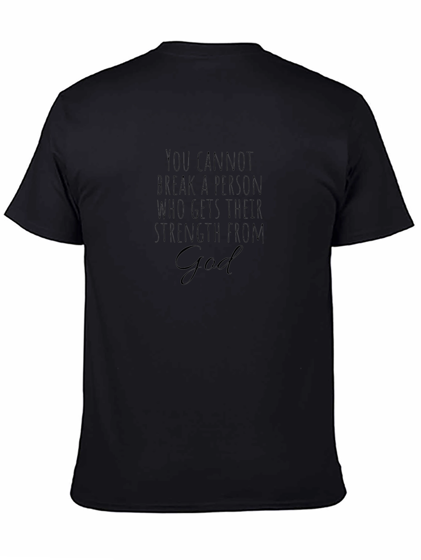 Camiseta Negra: Fortaleza en Dios