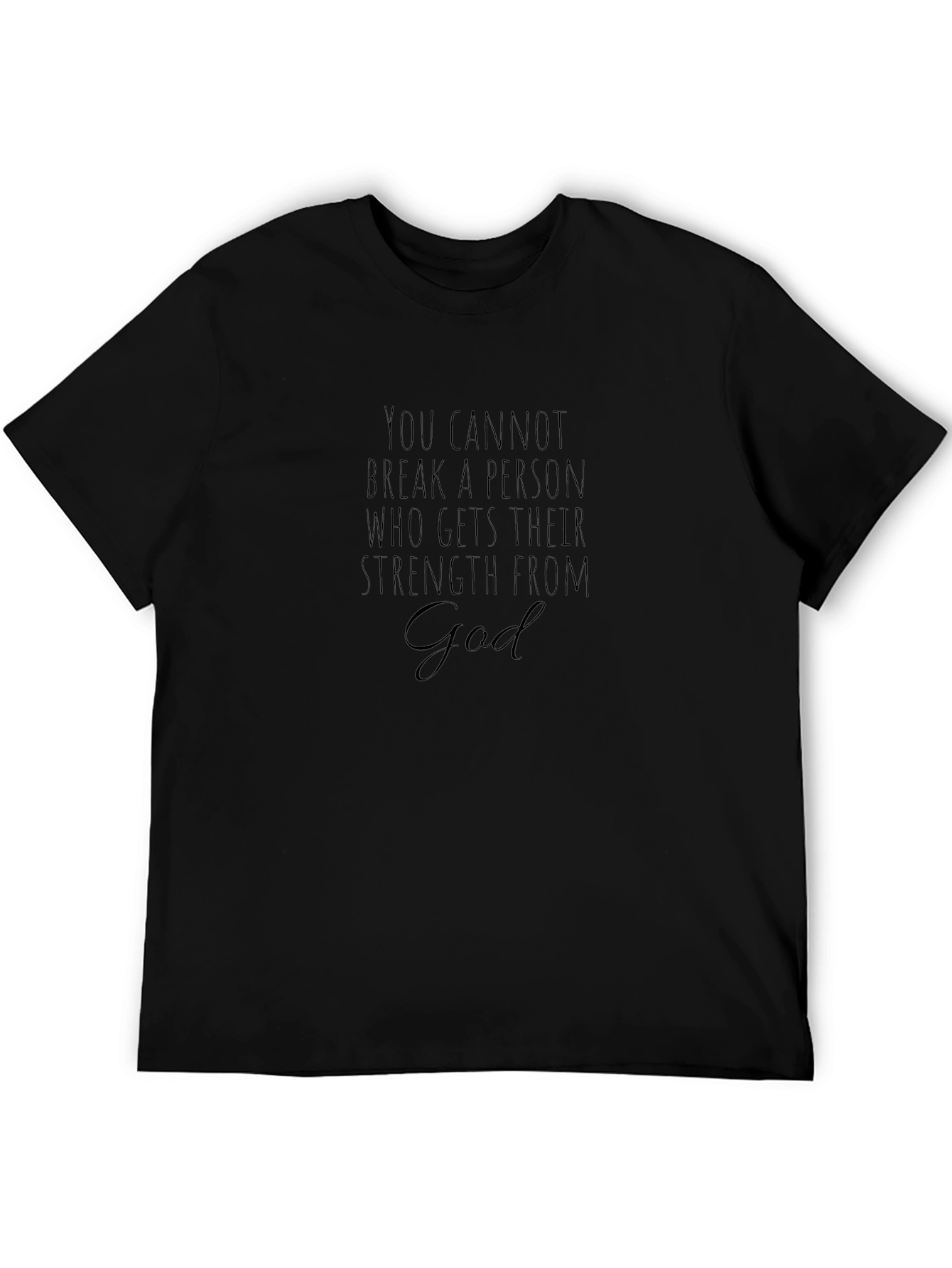 Camiseta Negra: Fortaleza en Dios